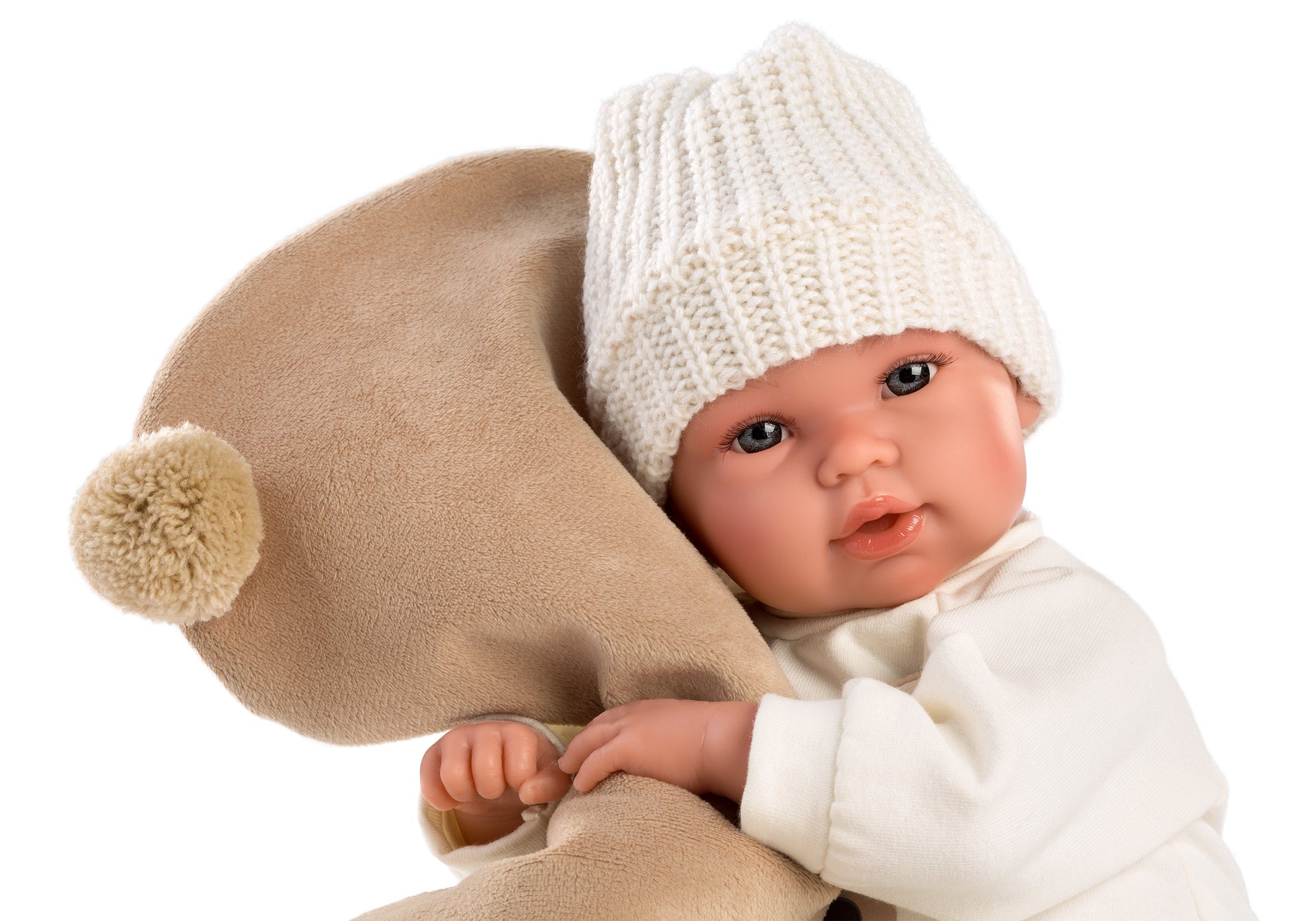 14.2" Soft Body Newborn Doll Carlos with Bear Blanket
