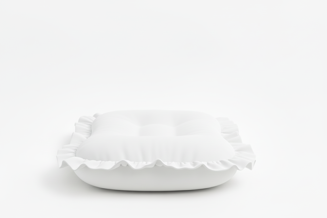 White Ruffle Baby Lounger Cover (Ships June 8)