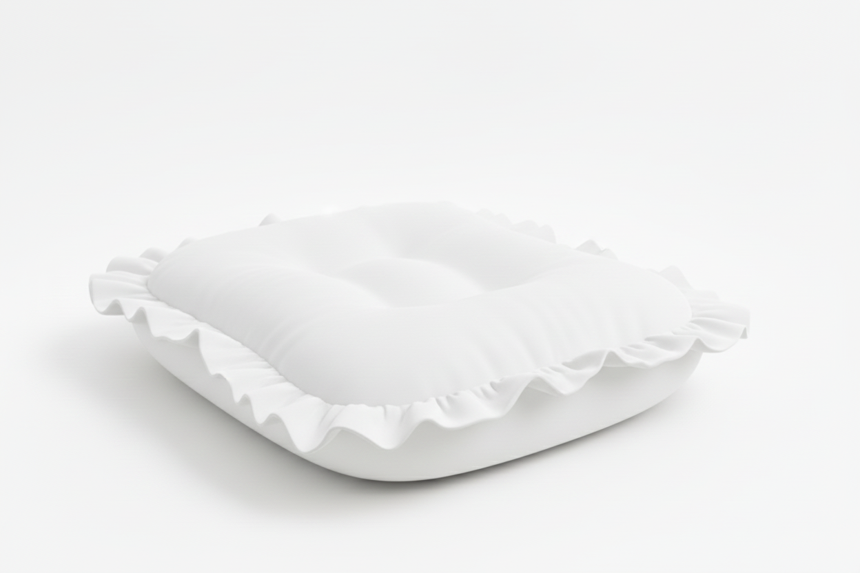White Ruffle Baby Lounger Cover (Ships June 8)
