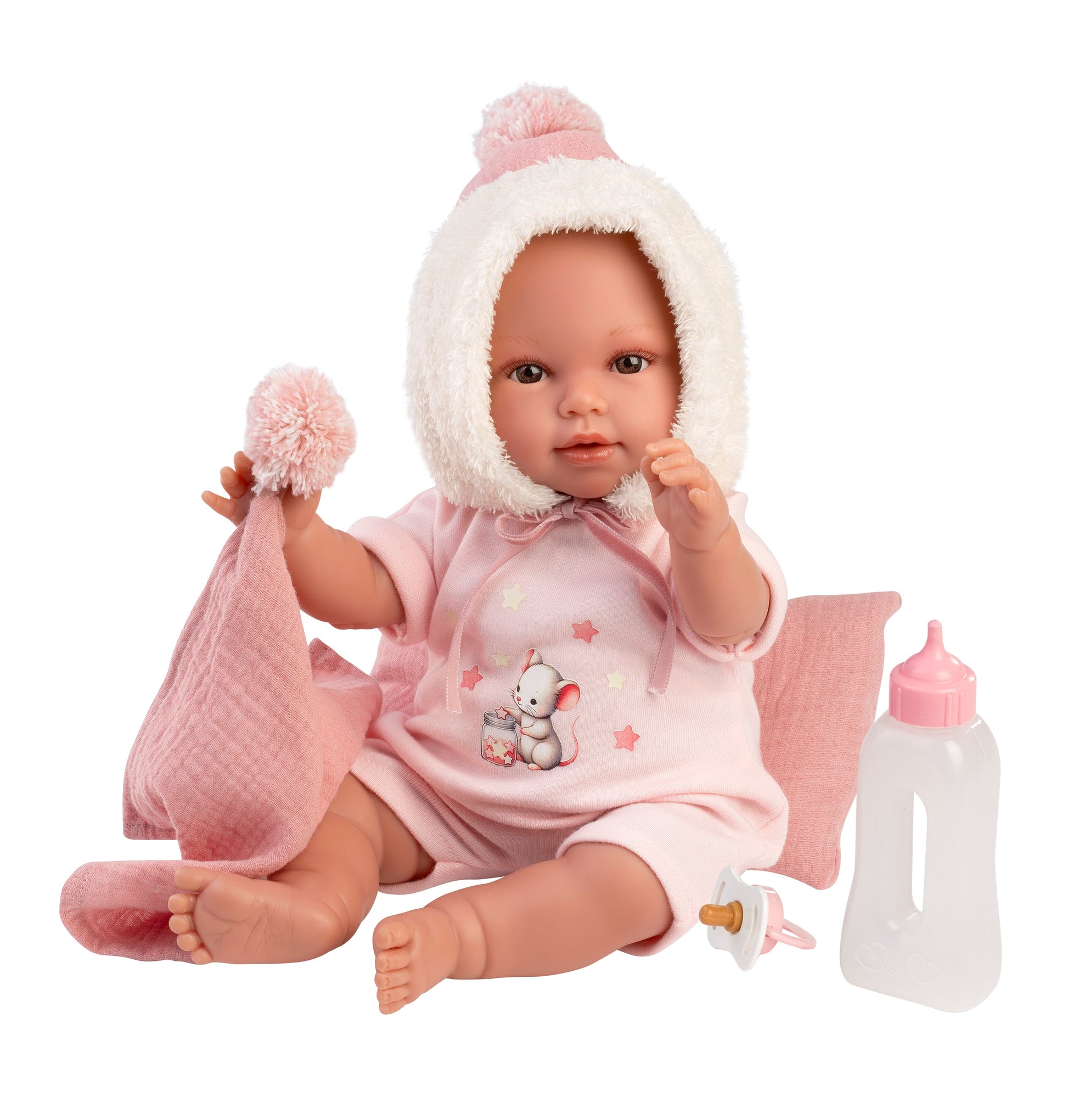 15" Soft Body Newborn Doll Olivia with Blanket