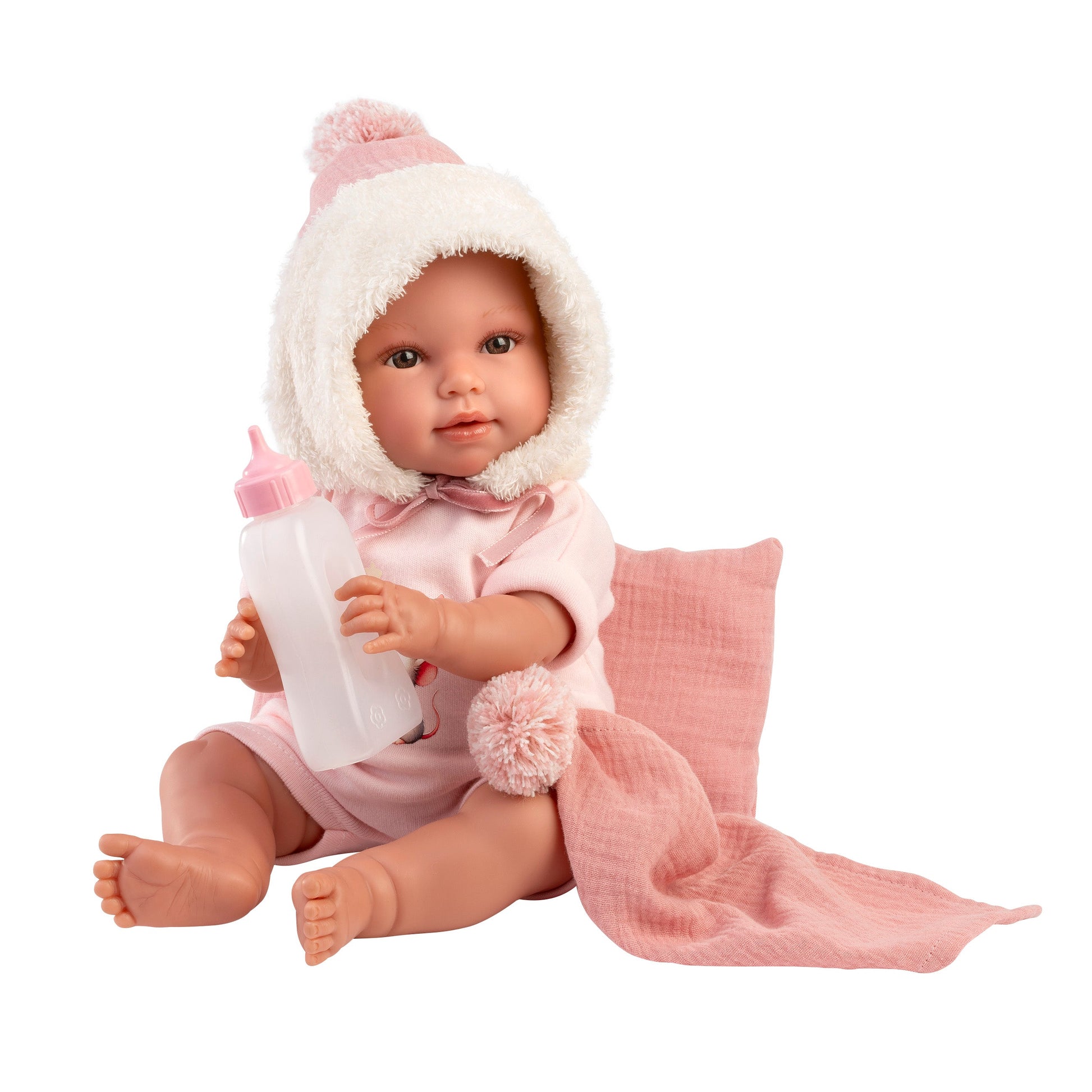 15" Soft Body Newborn Doll Olivia with Blanket