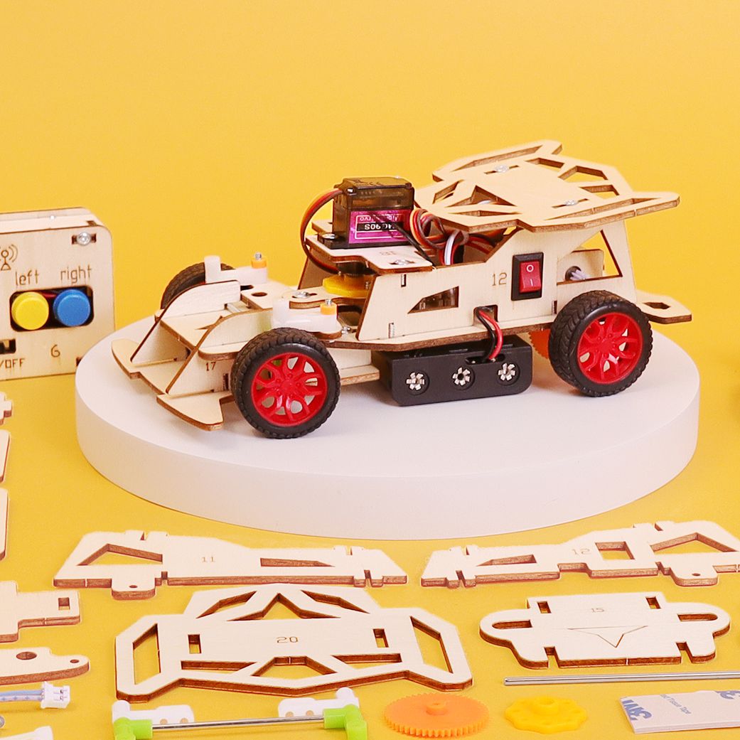 Steering Remote-controlled Car Diy Kit, Educational Stem Toy