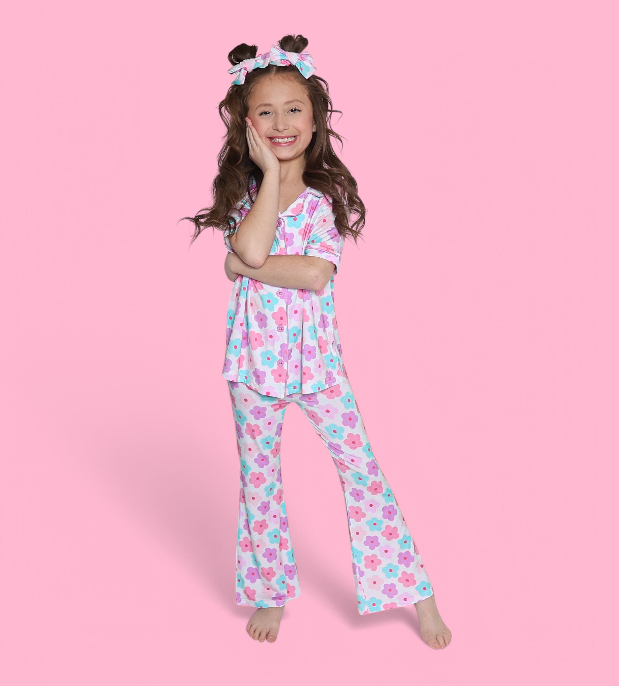 Violet Fields Dream Girl's Flare Set