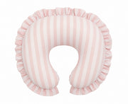 Pink White Stripe Ruffle Nursing Pillow Cover