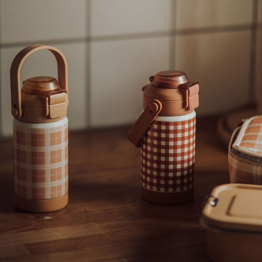Sip + Chug 2 In 1 Thermo Water Bottle 12 Oz. | Buckwheat Plaid