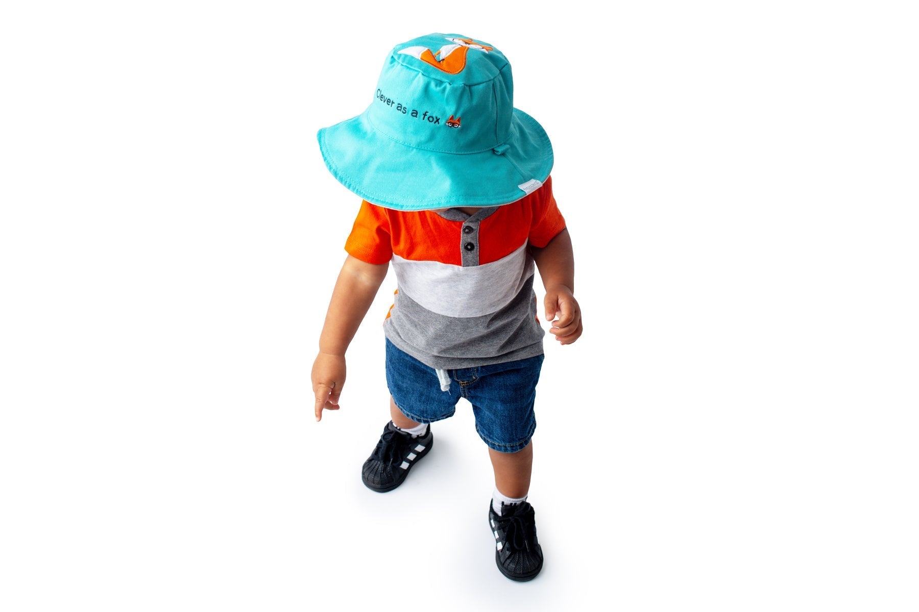 Baby/kids Reversible Sun Hat - Fox | Hedgehog