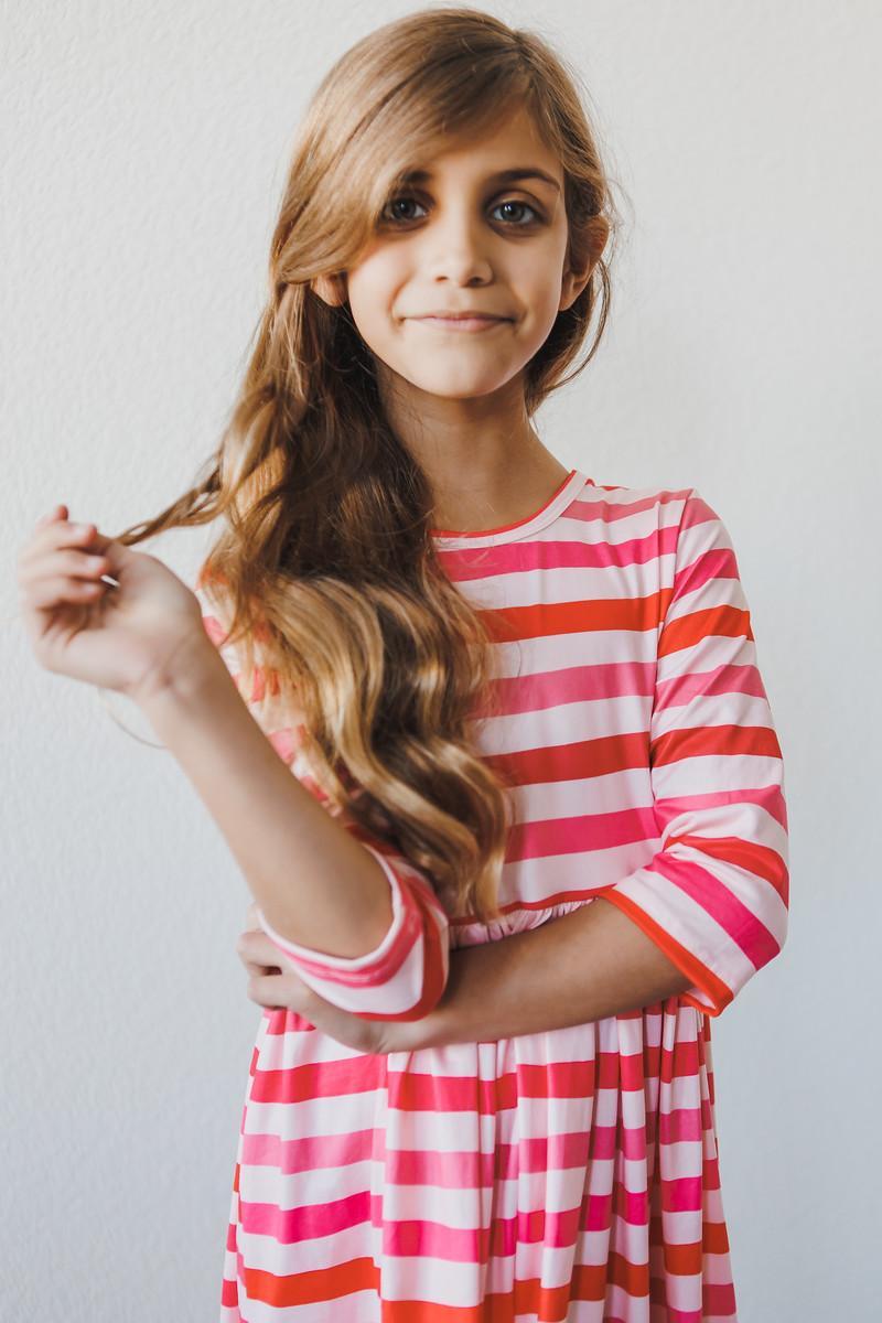 All You Need Is Love 3/4 Sleeve Pocket Twirl Dress