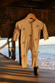 Bamboo Zip Pajamas | Palm Tree