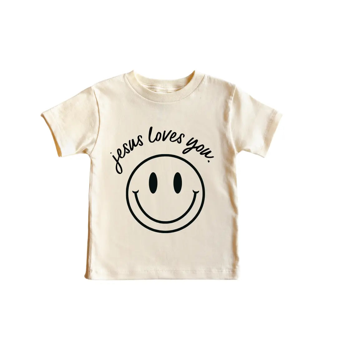 Jesus Loves You Smiley Youth Tee