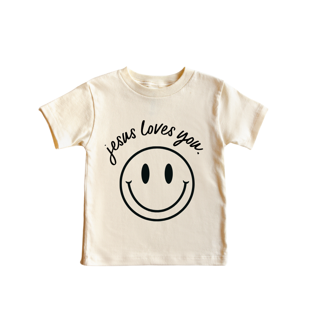 Jesus Loves You Smiley Youth Tee