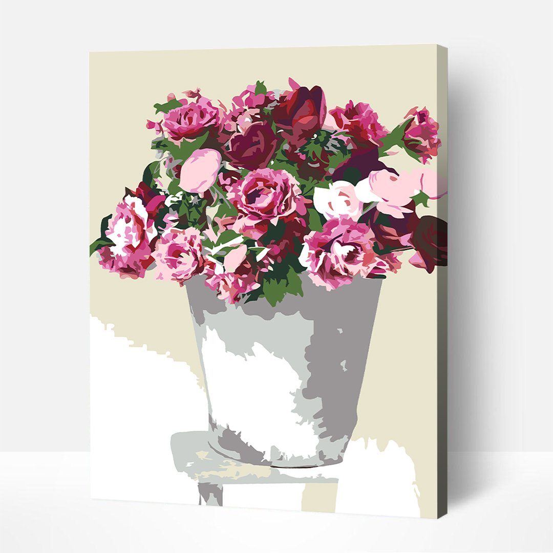 Flowers Bouquet – Paint By Numbers Kit | Artwille | 14x18 Inch Canvas