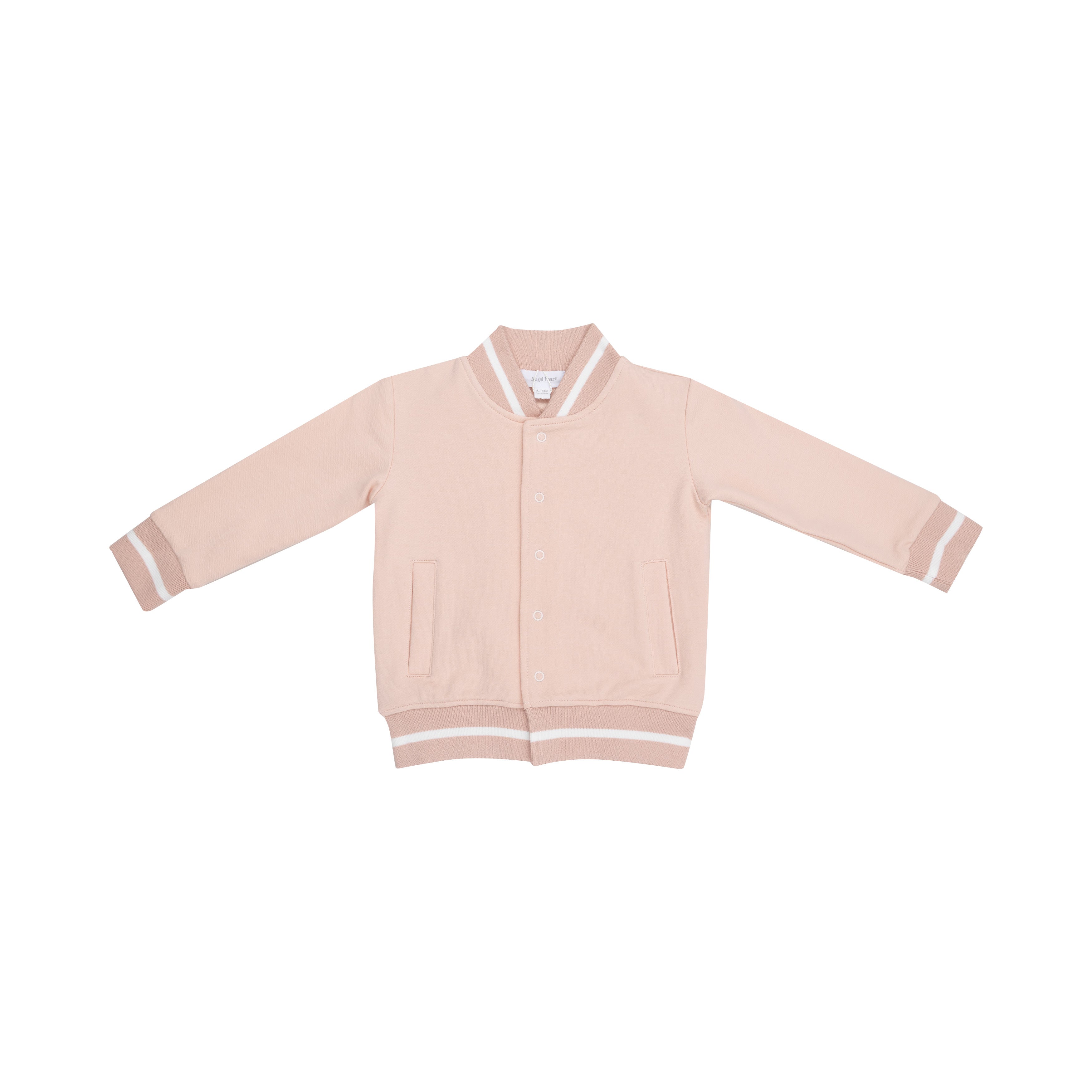 Letterman Jacket - French Terry Solid Pink