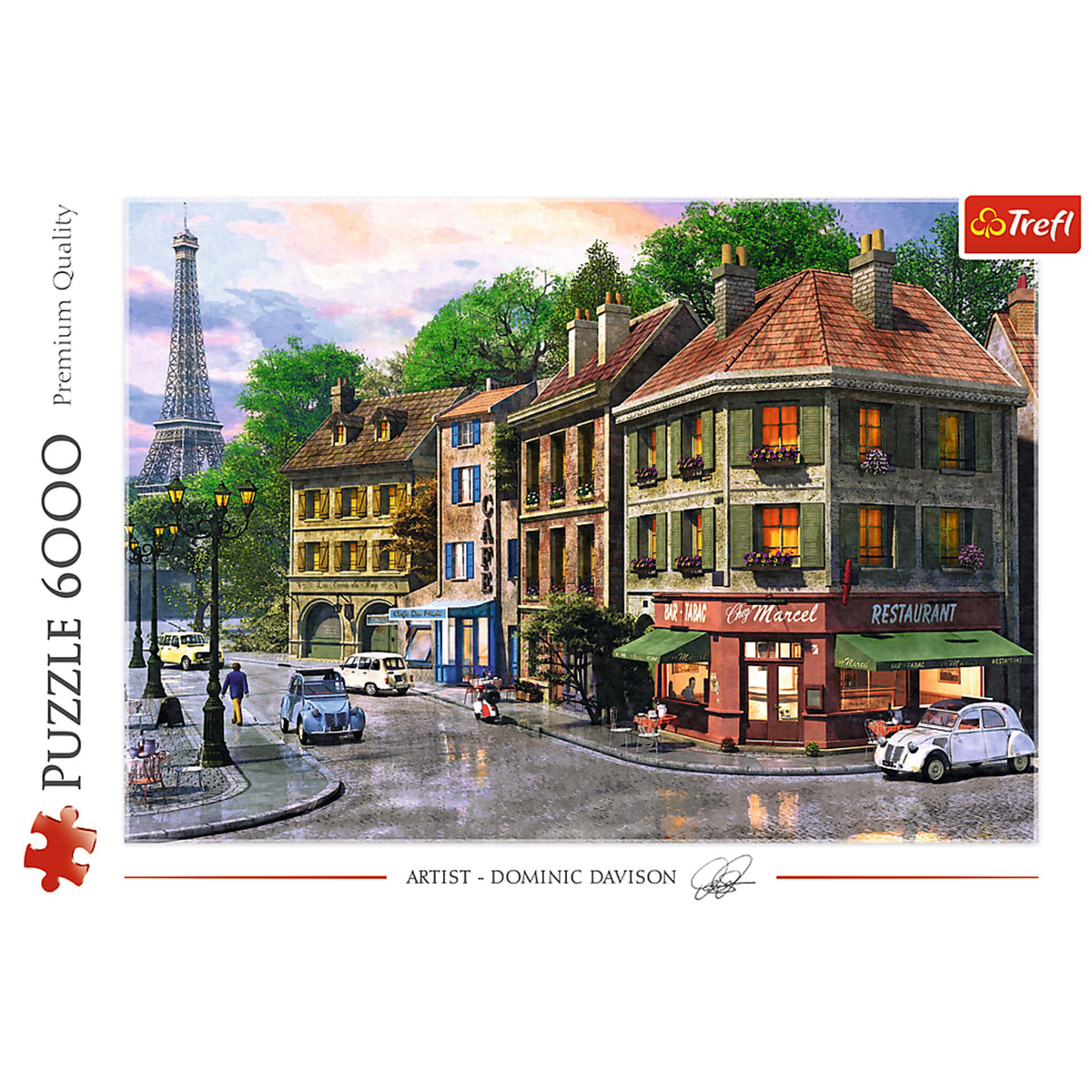 Red 6000 Piece Puzzle - Street Of Paris / Mgl