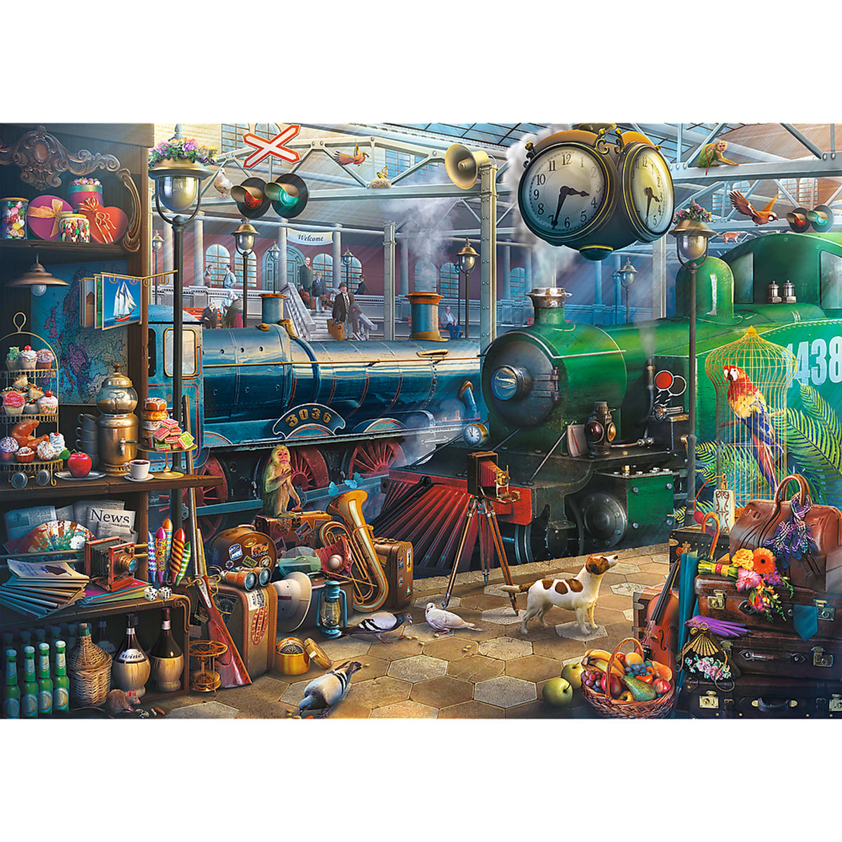 Red Train Station 6000 Piece Puzzle
