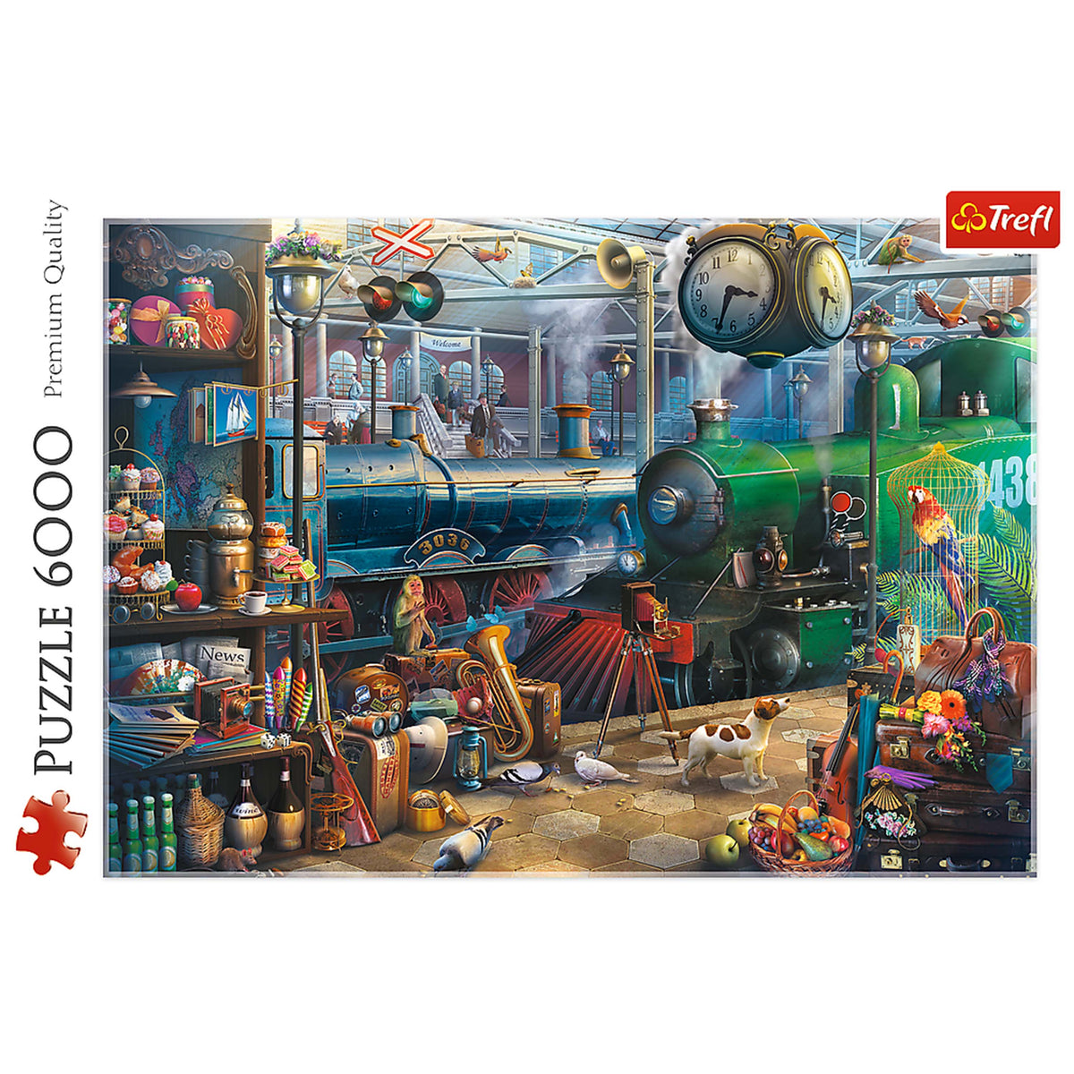 Red Train Station 6000 Piece Puzzle