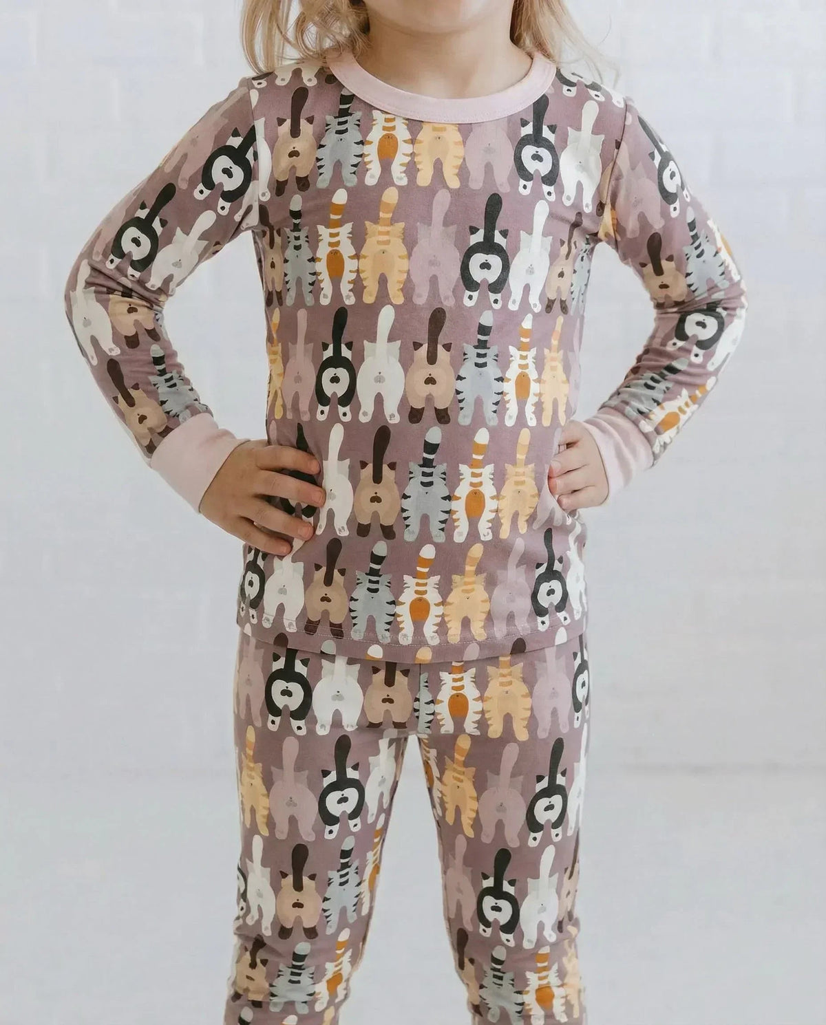 Cheeky Tails Bamboo Two Piece Long Sleeve Pajama Set