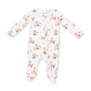 Woodland Animals With Pumpkins - 2 Way Zipper Footie