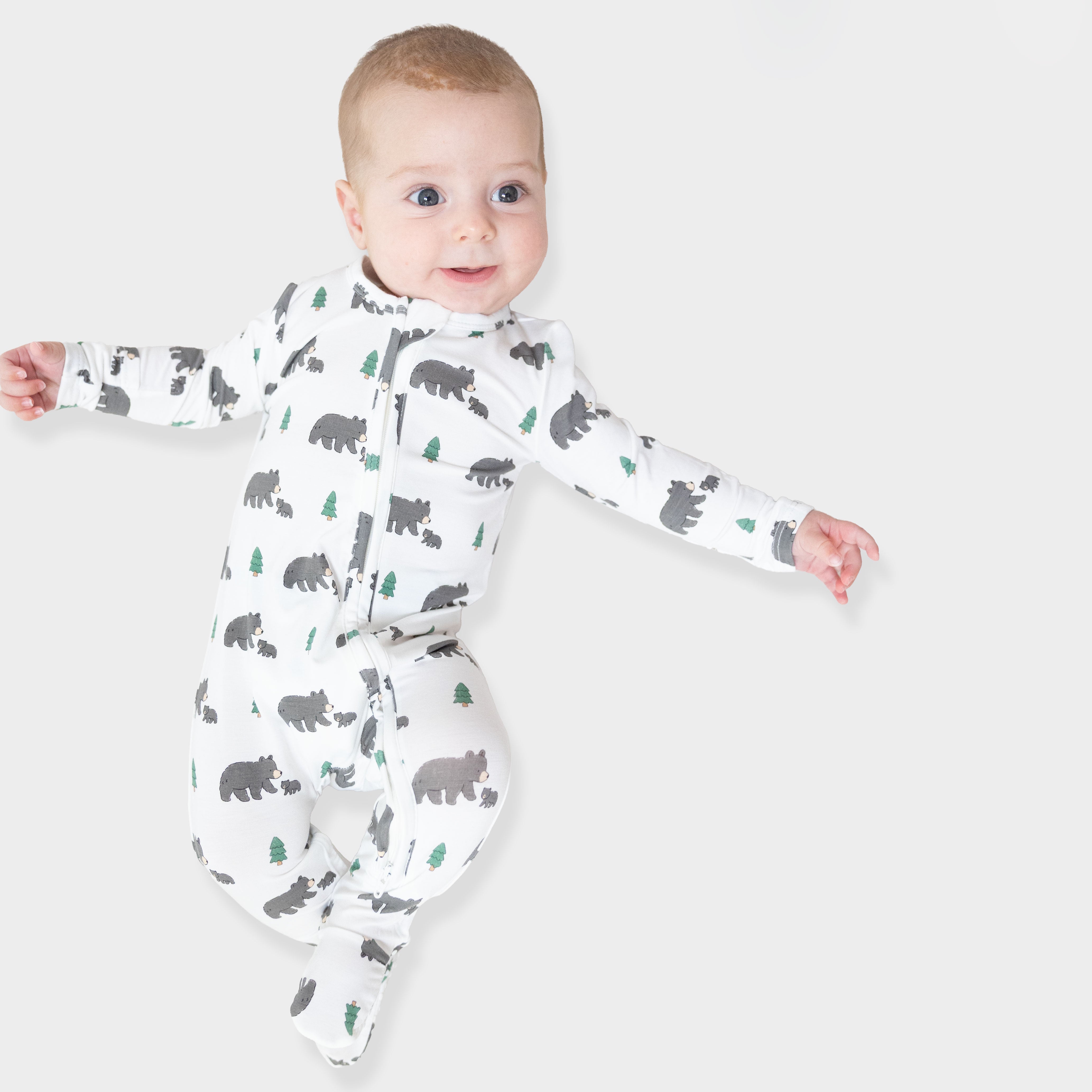 Black Bears - 2 Way Zipper Footie