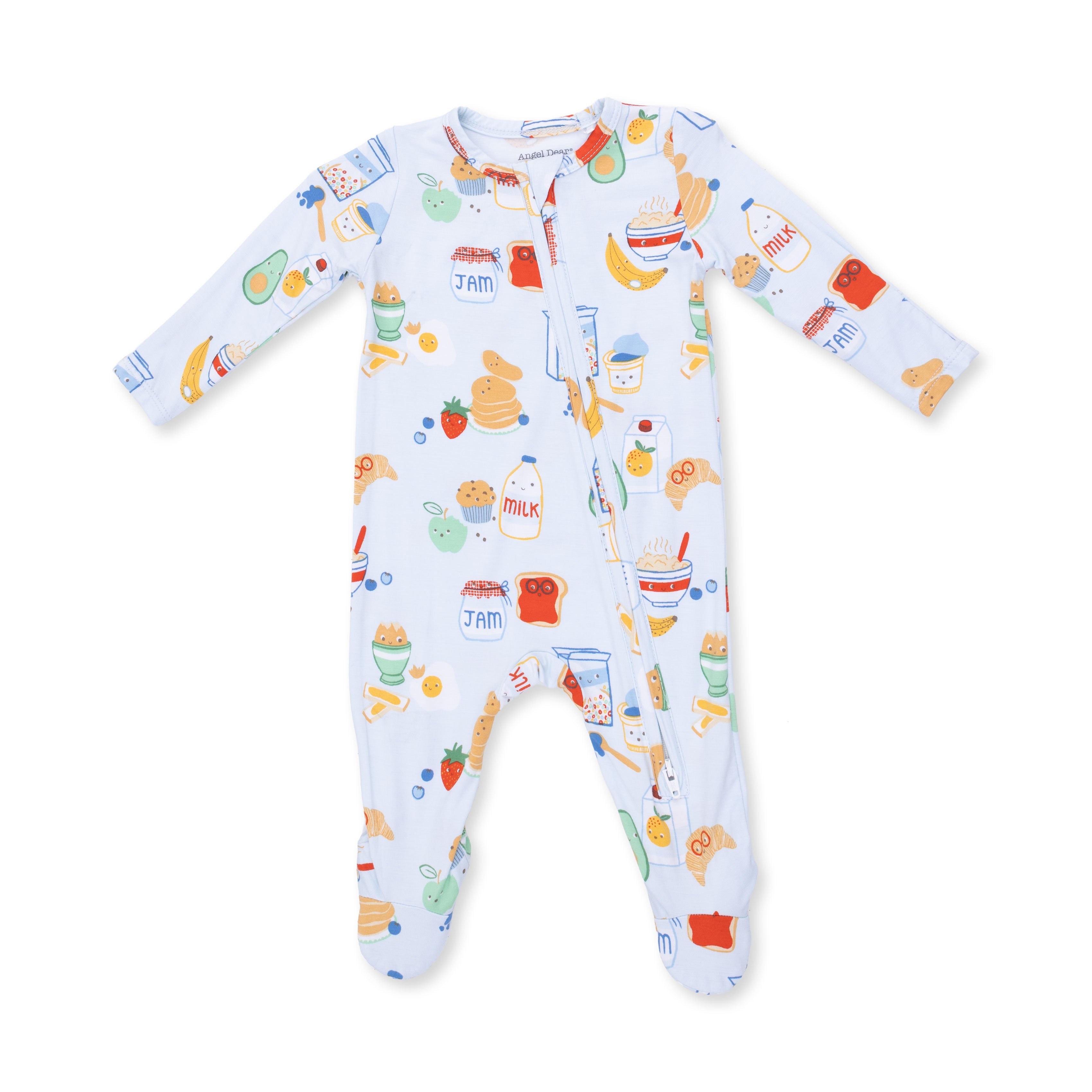 Breakfast Club Blue - 2 Way Zipper Footie