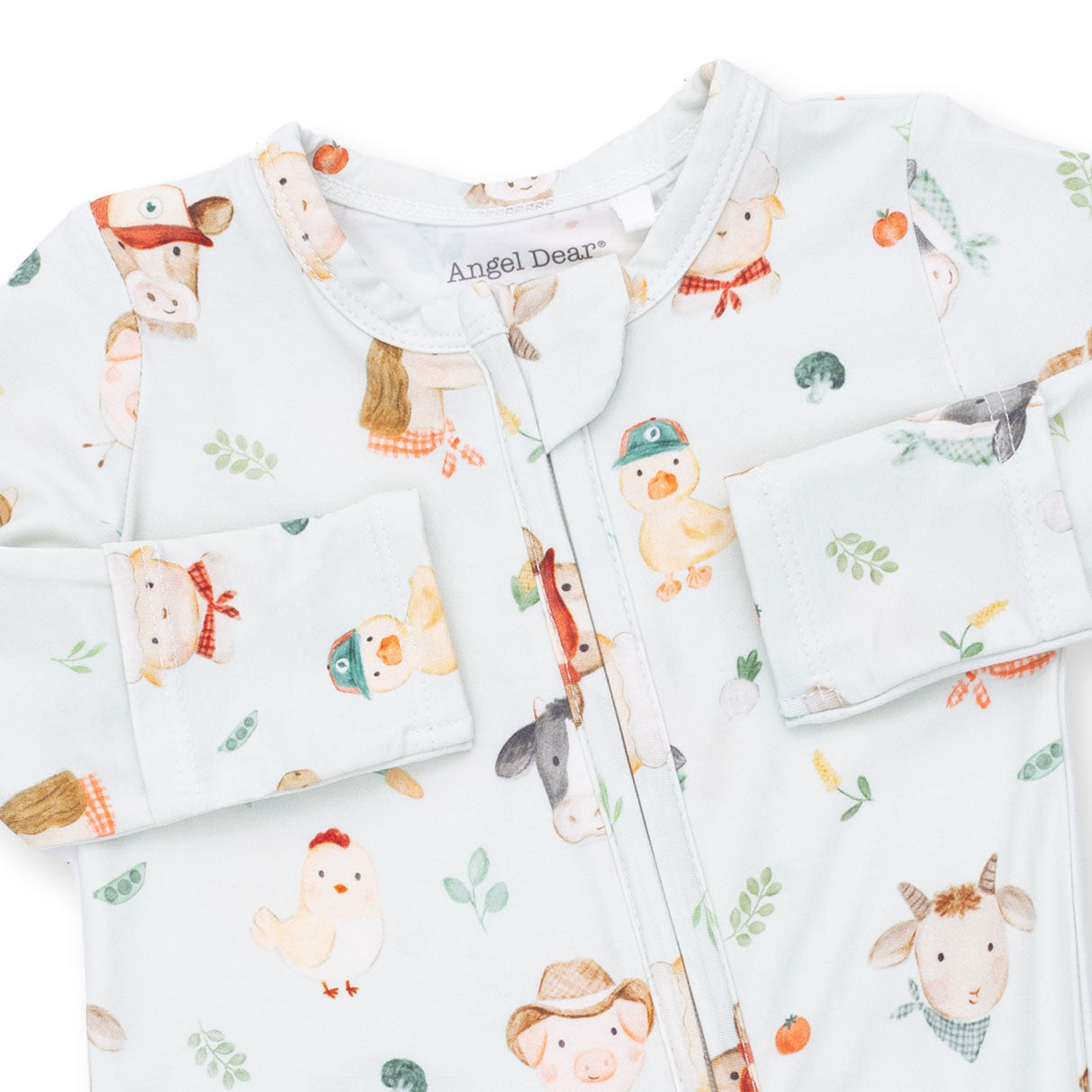 Baby Farm Faces - 2 Way Zipper Footie