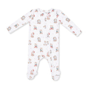 Christmas Teddy Bears Uni - 2 Way Zipper Footie