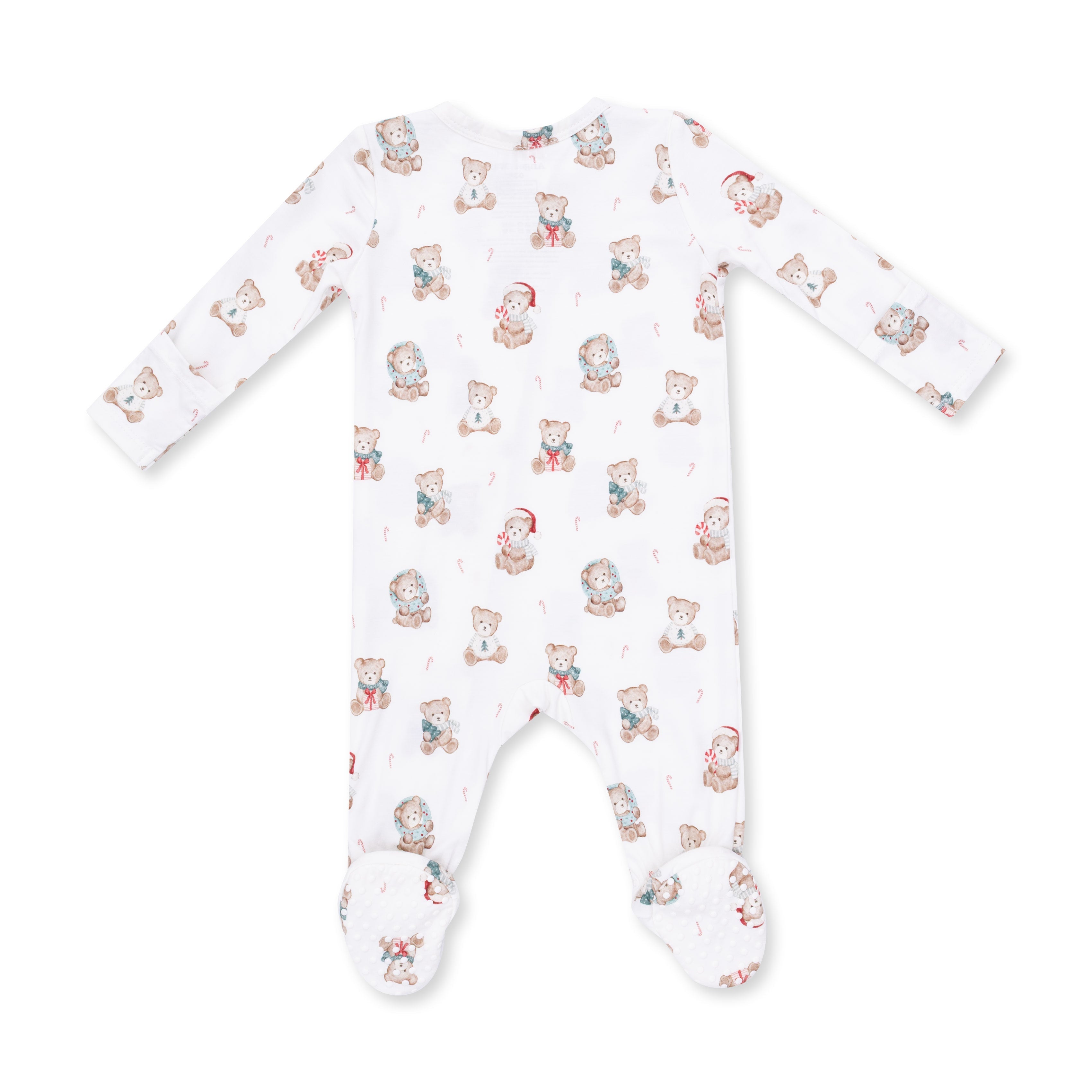 Christmas Teddy Bears Uni - 2 Way Zipper Footie