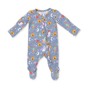 Halloween Monster Dress Up Blue - 2 Way Zipper Footie