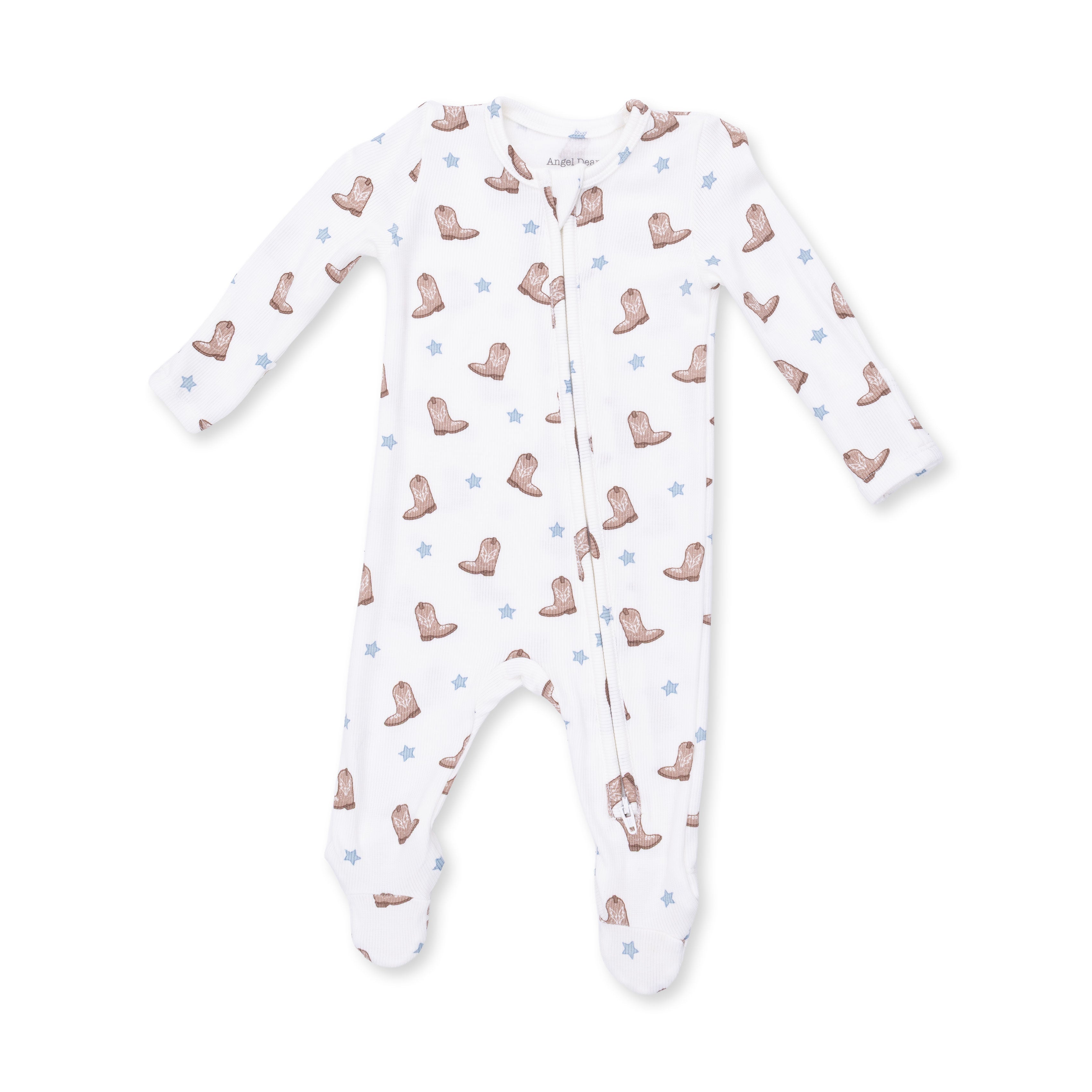 Mini Cowboy Boots - 2 Way Zipper Footie