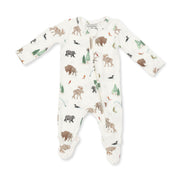 Northern Woodland Animals - 2 Way Zipper Footie