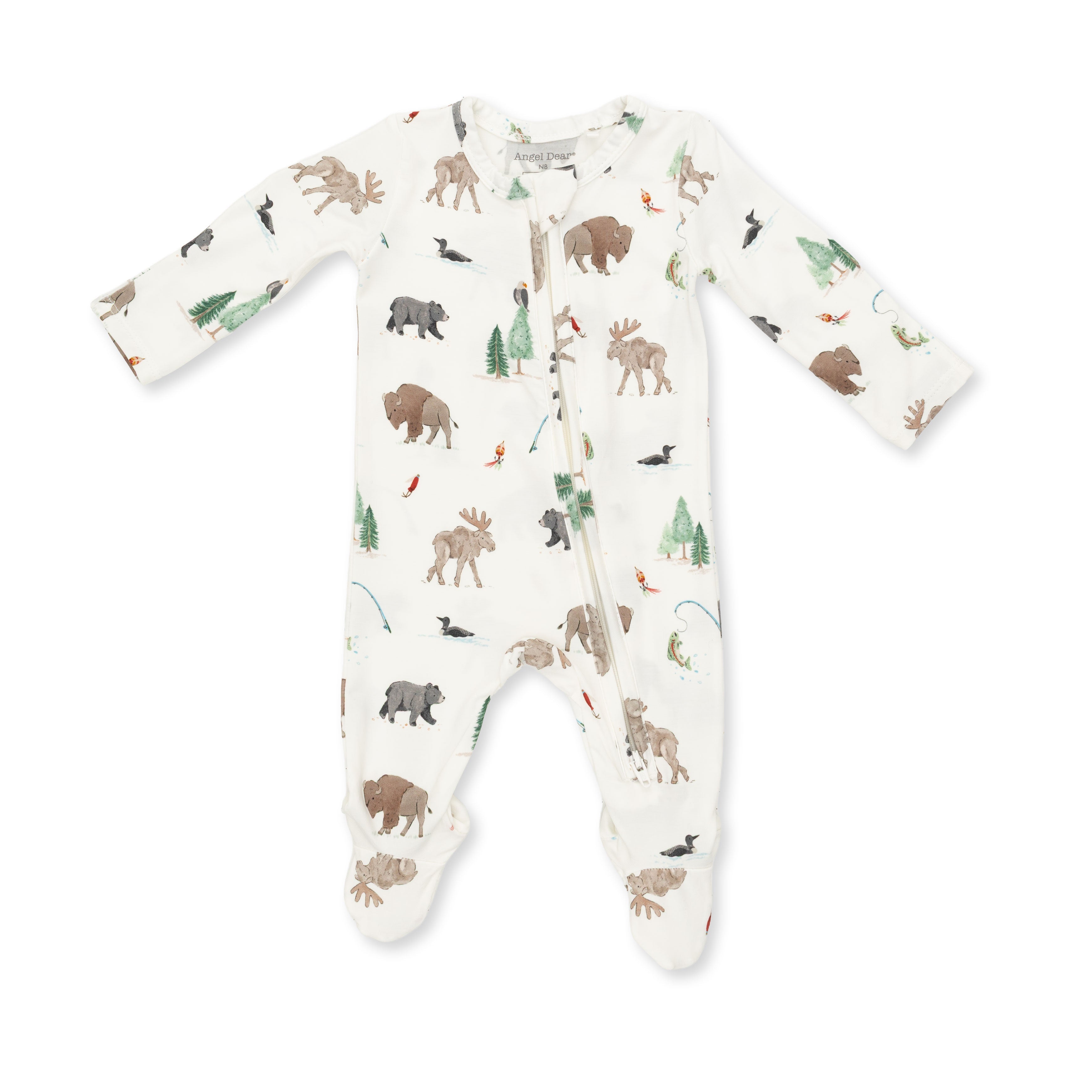 Northern Woodland Animals - 2 Way Zipper Footie