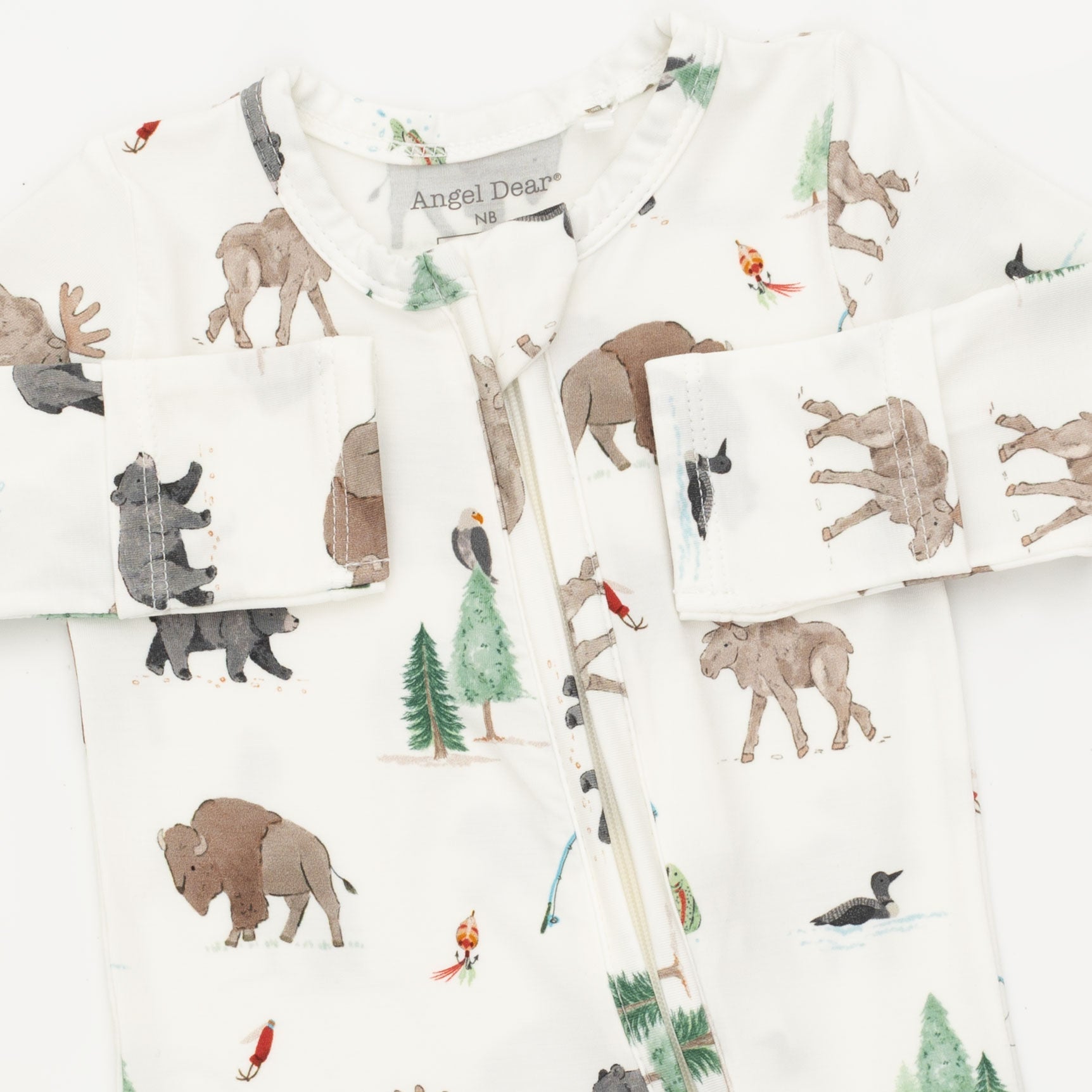 Northern Woodland Animals - 2 Way Zipper Footie