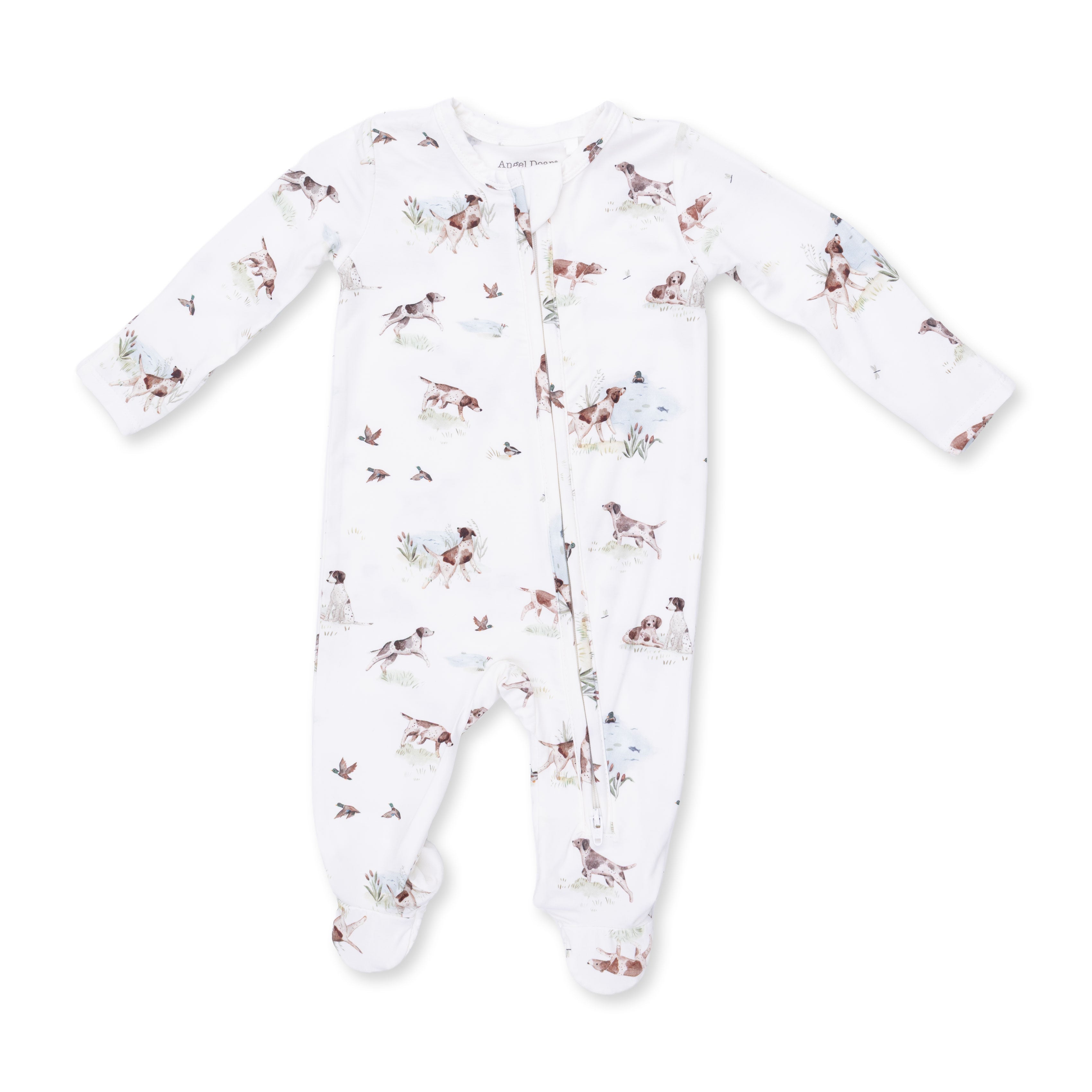 Pointer Pups And Duck Buddies - 2 Way Zipper Footie