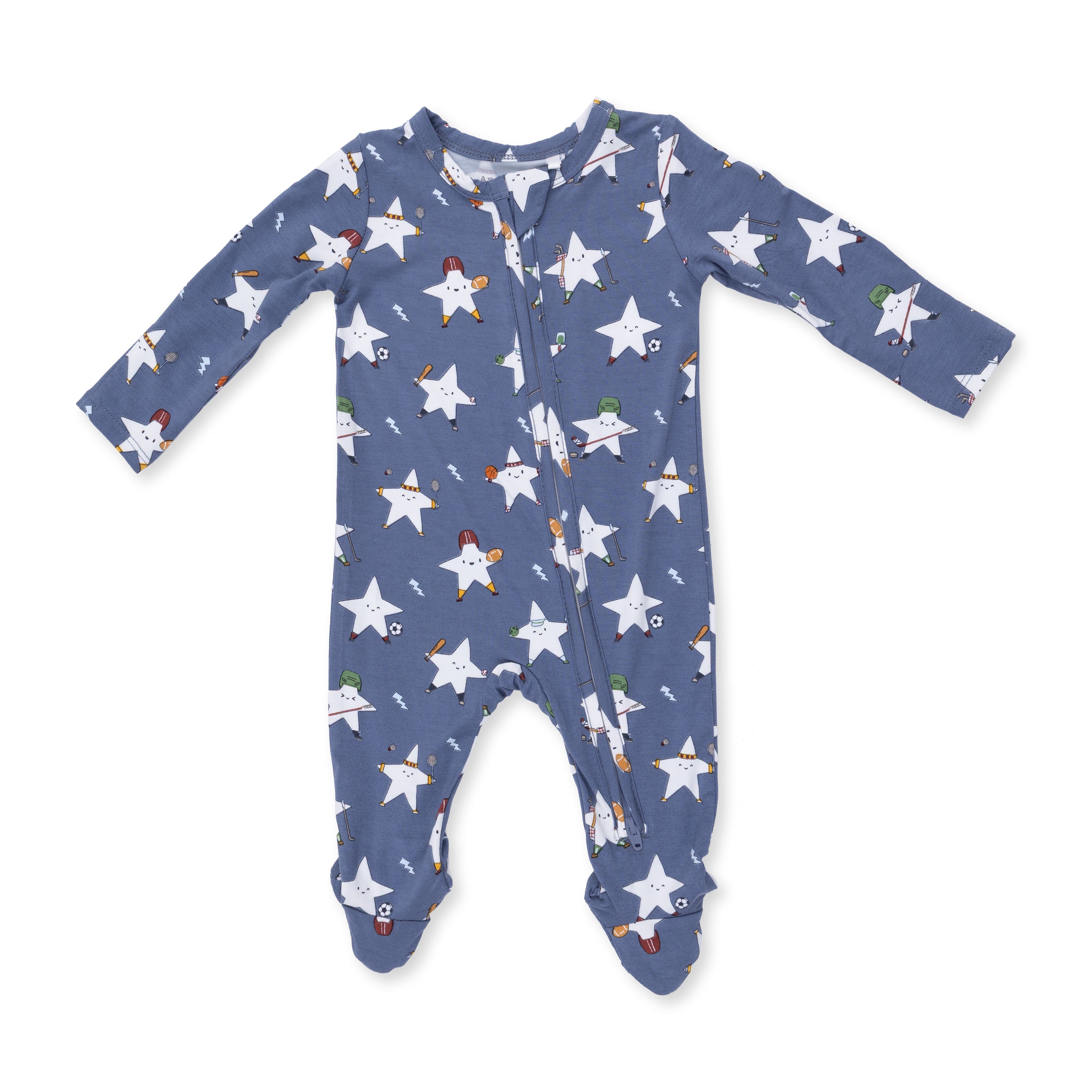 Sports All Stars Glow In The Dark - 2 Way Zipper Footie