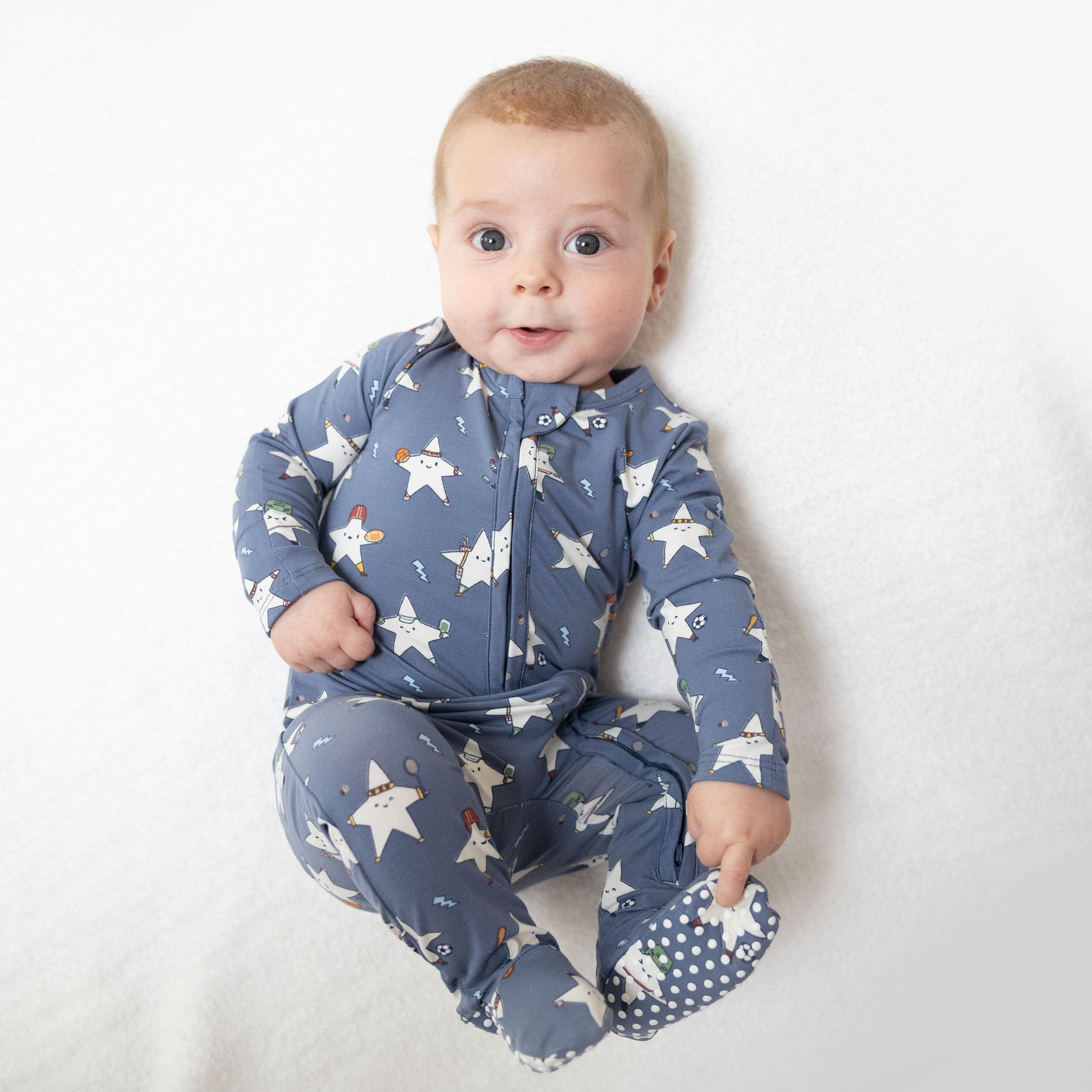 Sports All Stars Glow In The Dark - 2 Way Zipper Footie