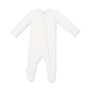 Solid Snow White - 2 Way Zipper Footie
