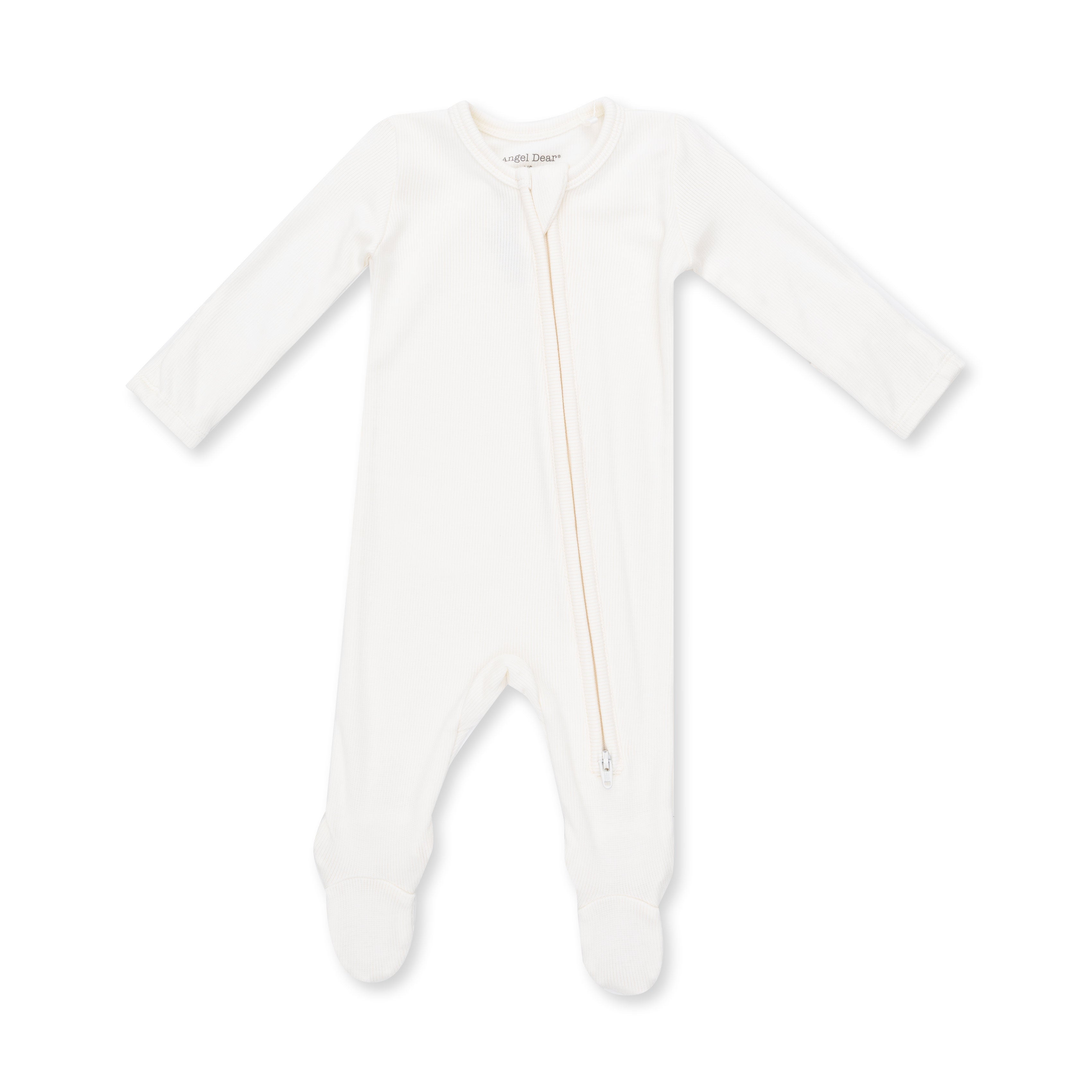 Solid Snow White - 2 Way Zipper Footie