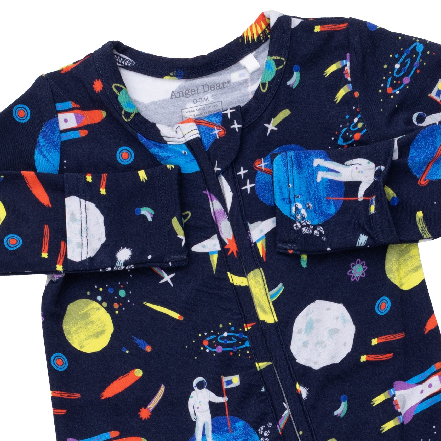 Astronaut And Rockets - 2 Way Zipper Footie