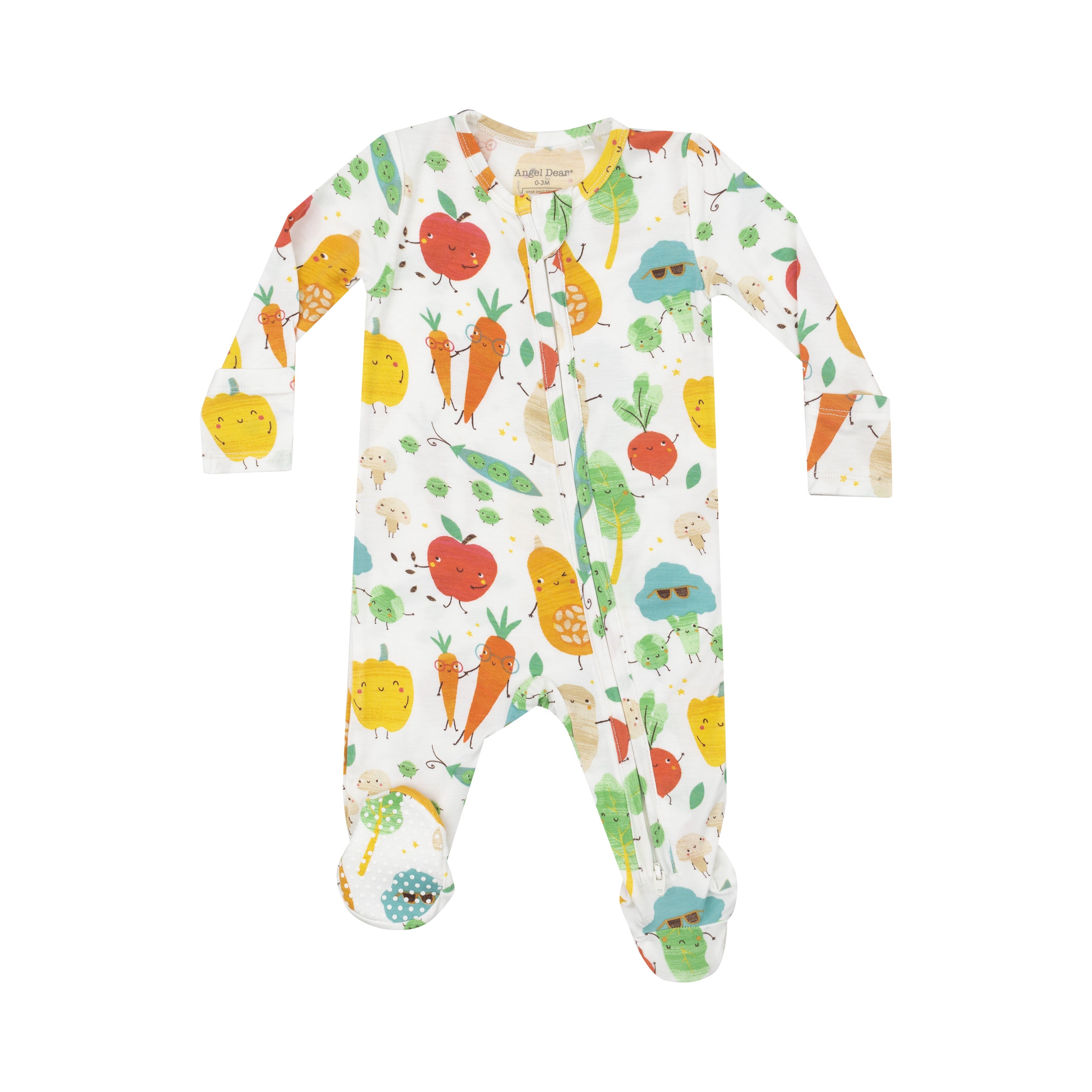 2 Way Zipper Footie - Fall Veggies