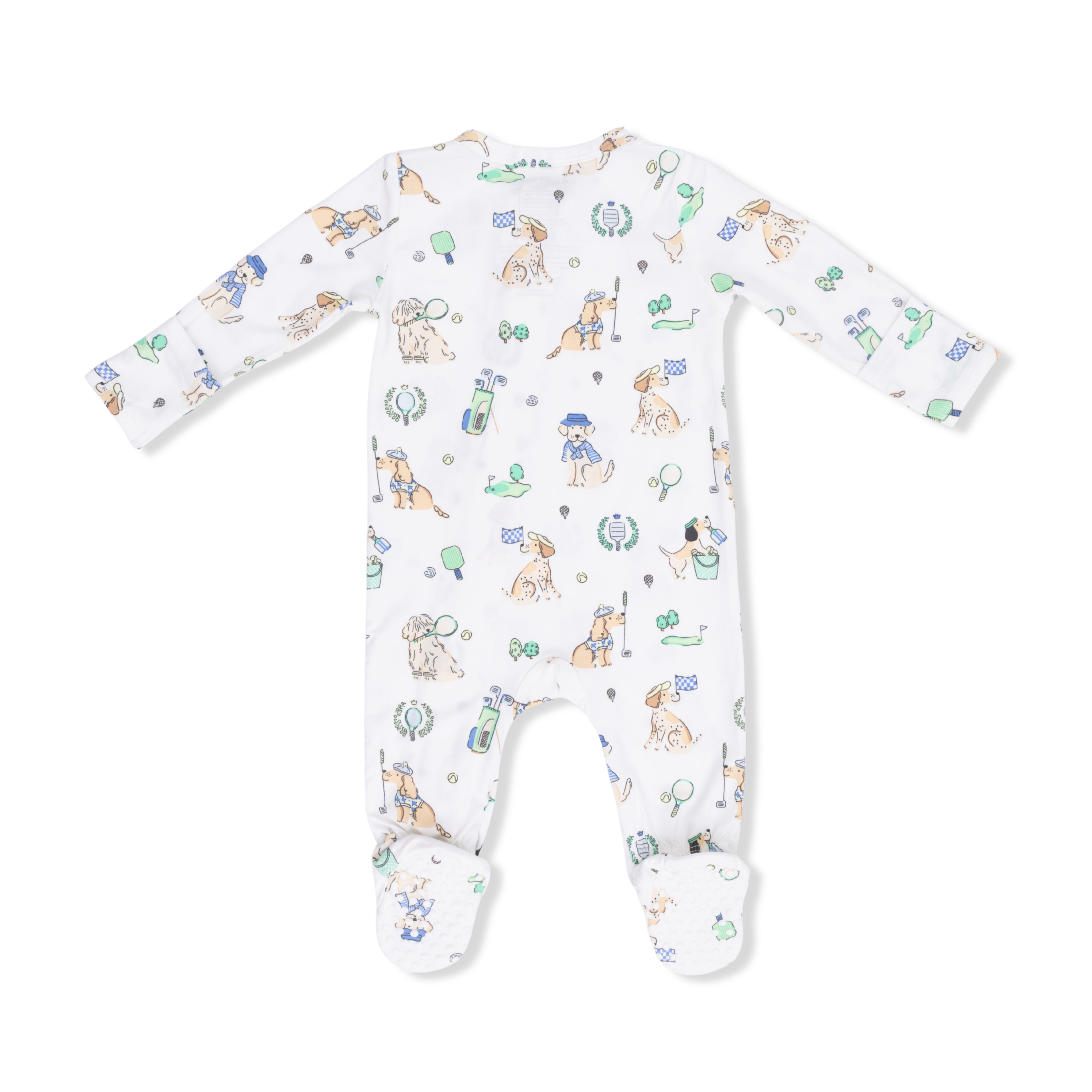 Country Club Dogs Neutral - 2 Way Zipper Footie