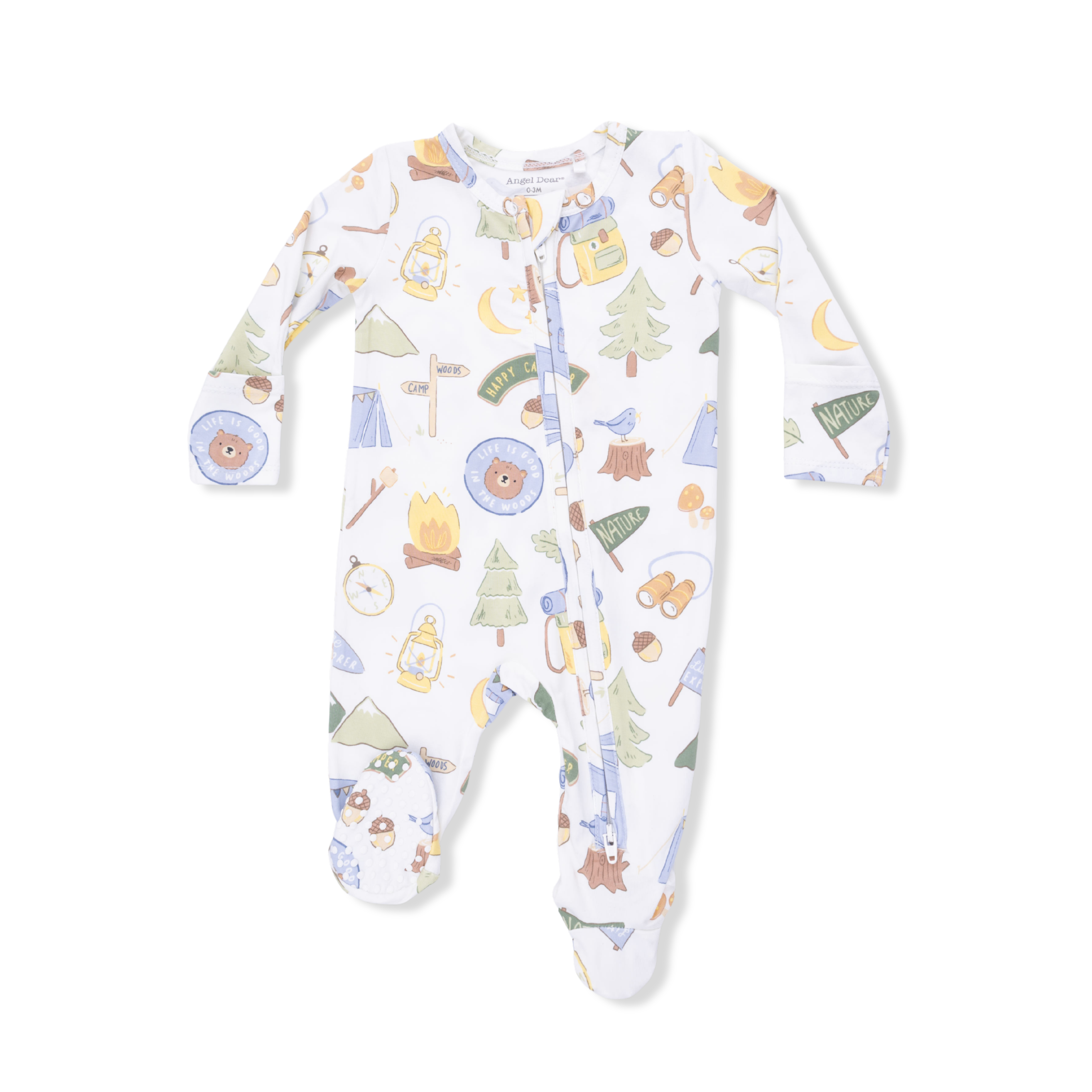 Camping Blue - 2 Way Zipper Footie