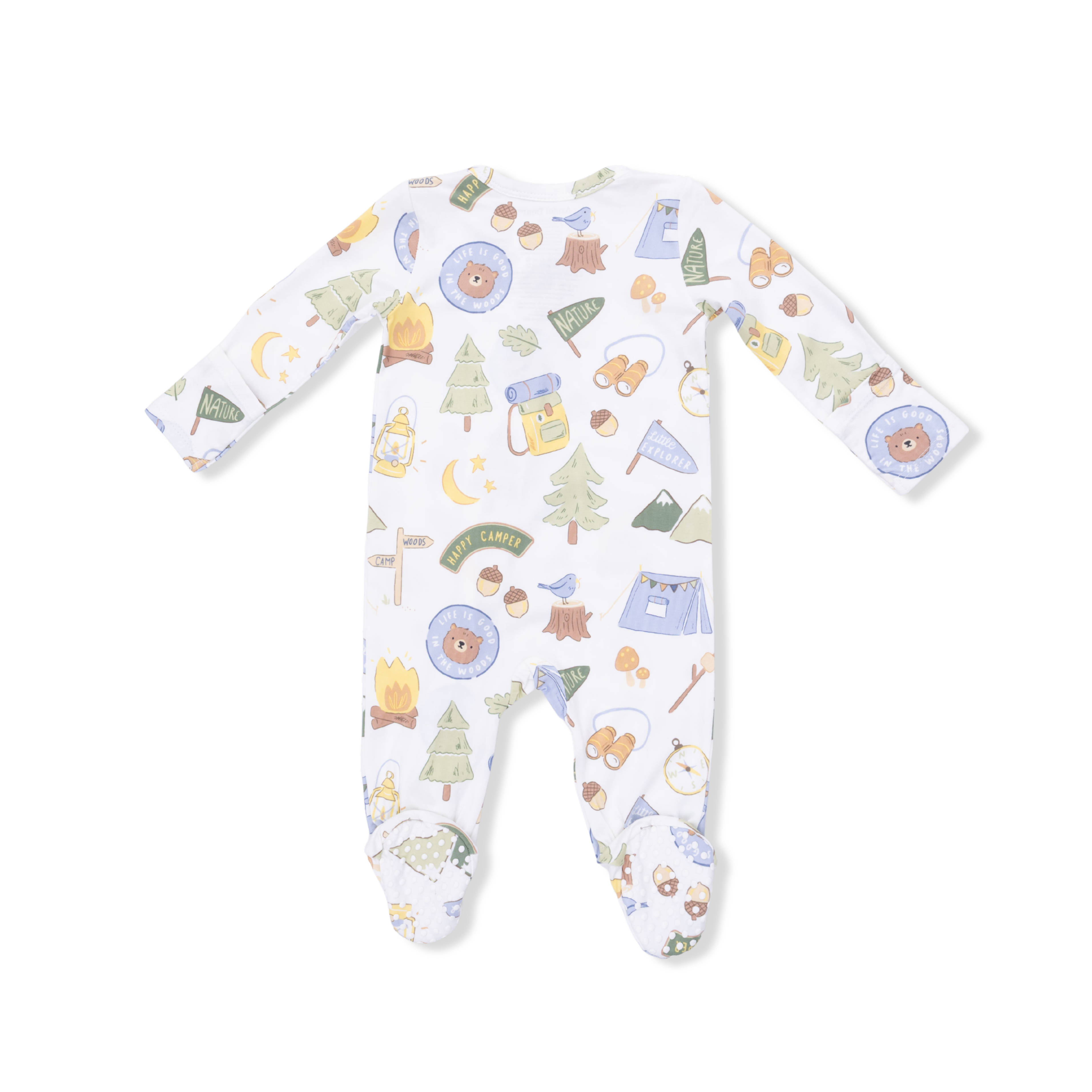 Camping Blue - 2 Way Zipper Footie