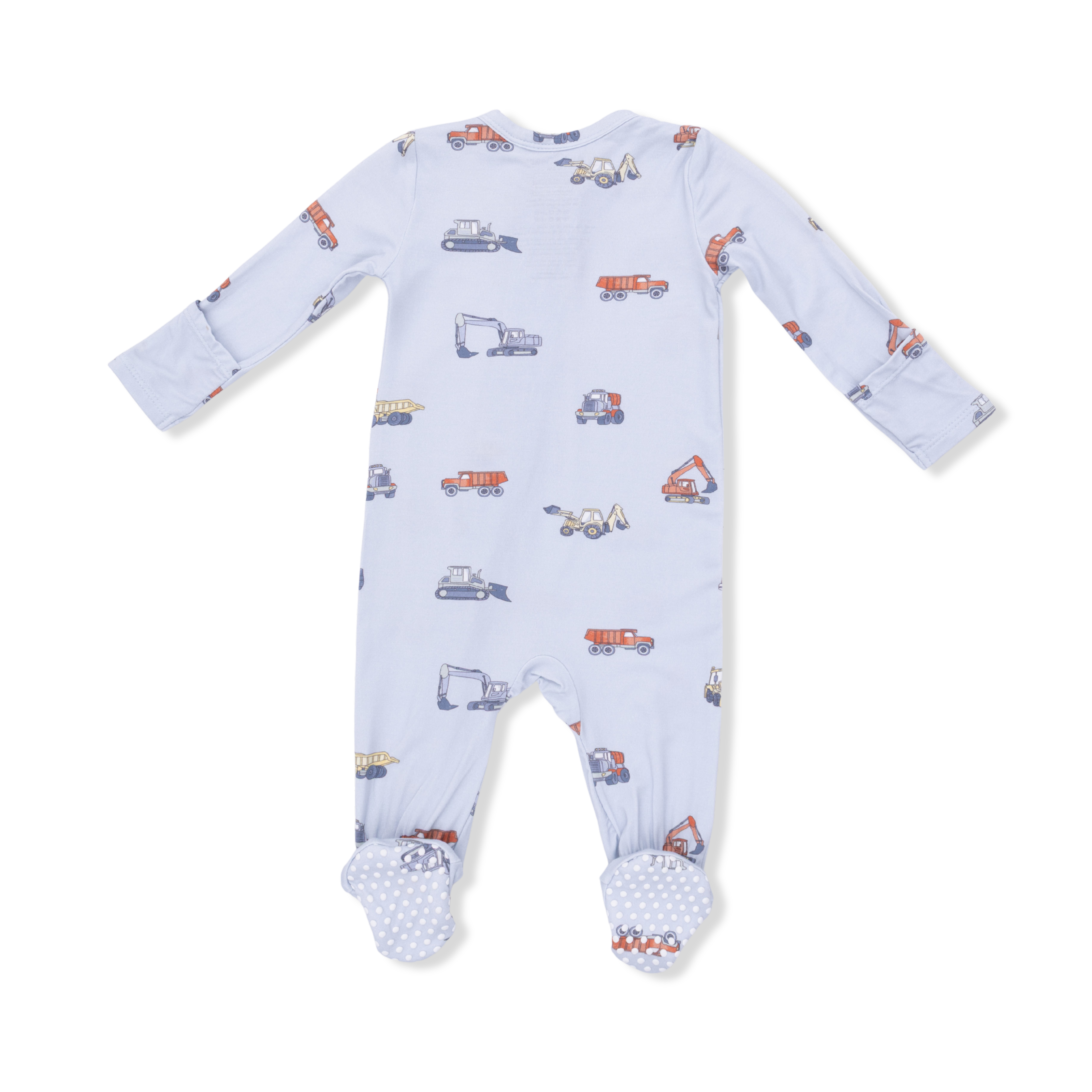 Construction Vehicles - 2 Way Zipper Footie