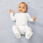 Golf Trellis Blue - 2 Way Zipper Footie