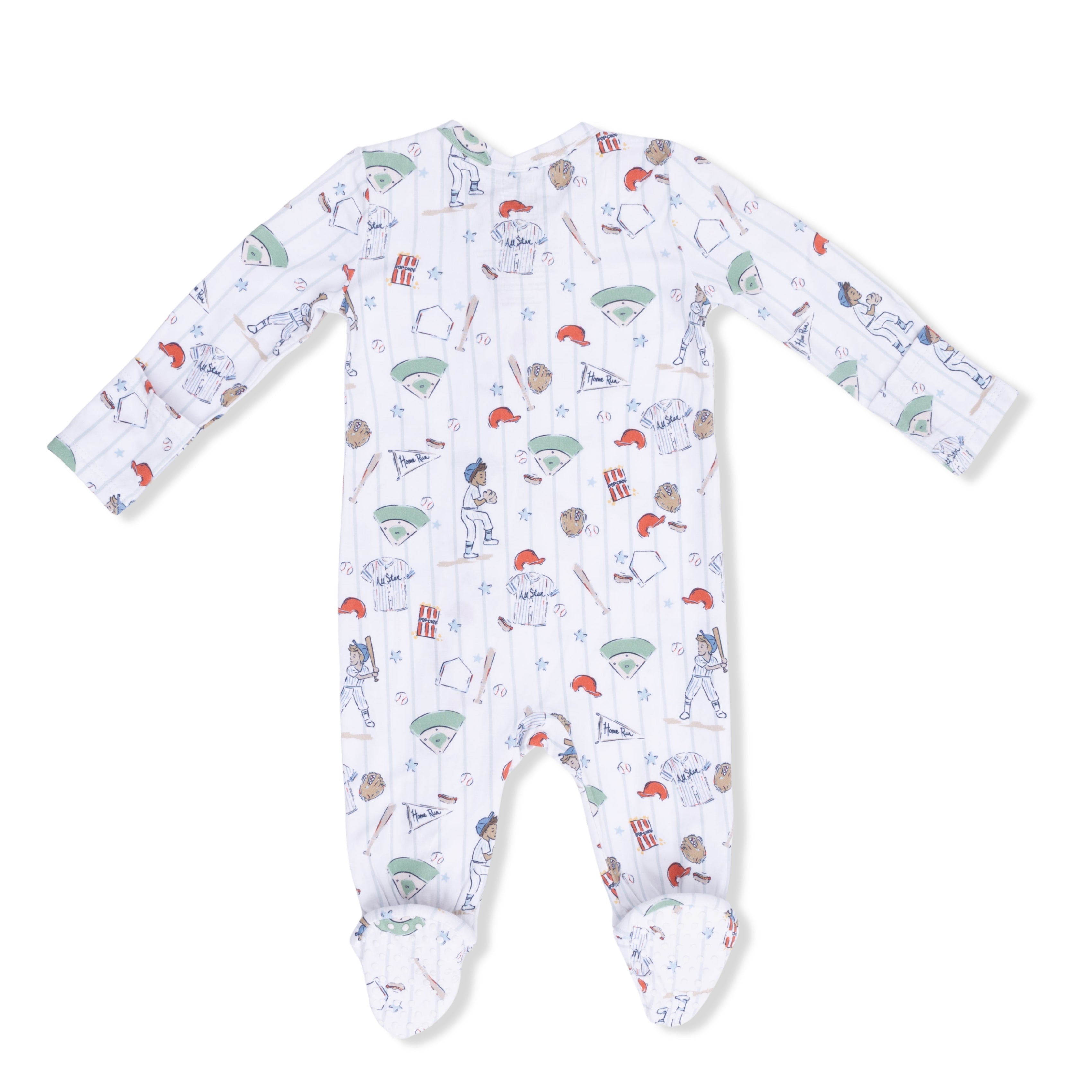 Home Run Baseball - 2 Way Zipper Footie & Swaddle