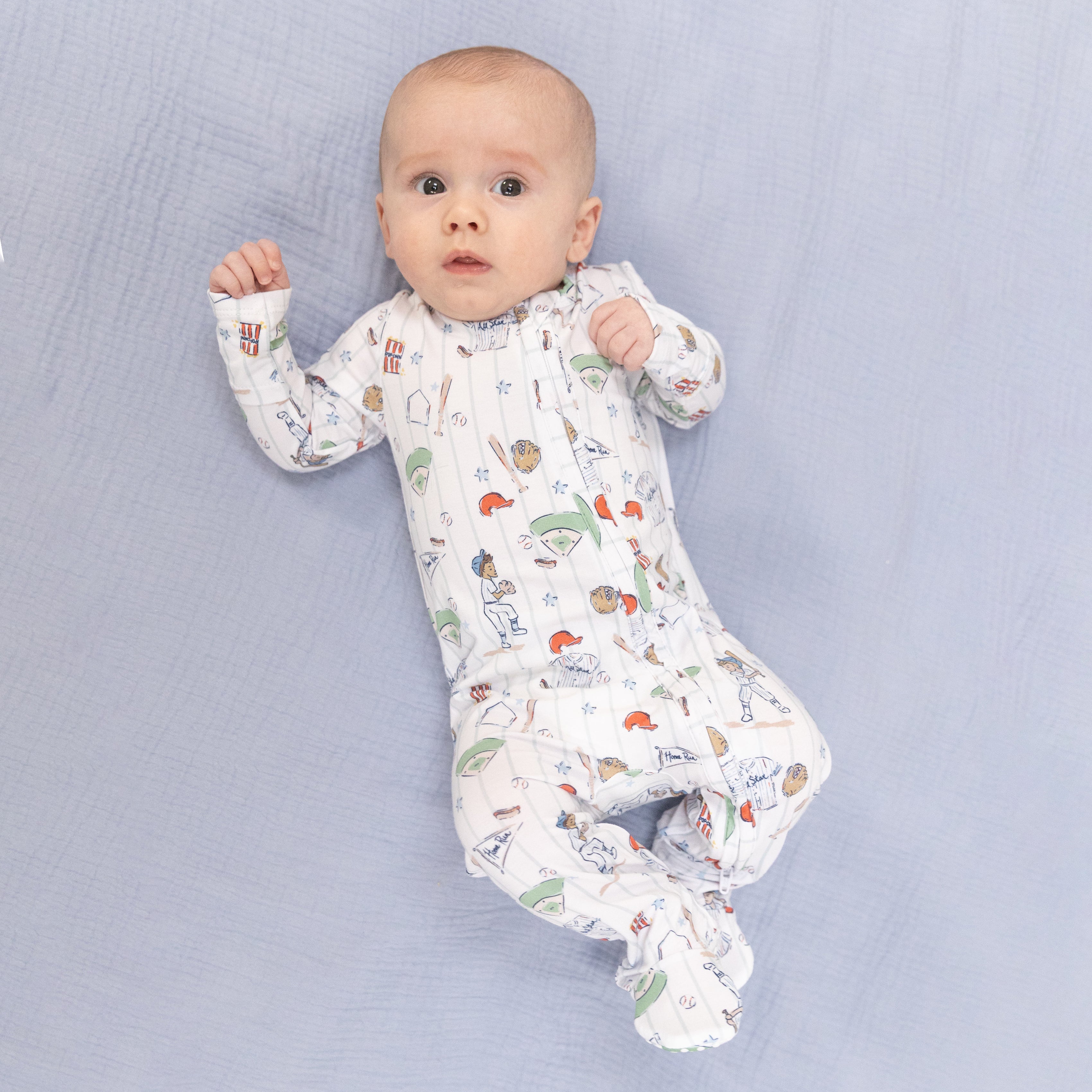 Home Run Baseball - 2 Way Zipper Footie