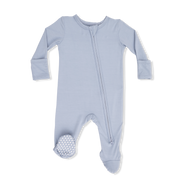 Solid Niagara Mist Viscose From Bamboo - 2 Way Zipper Footie