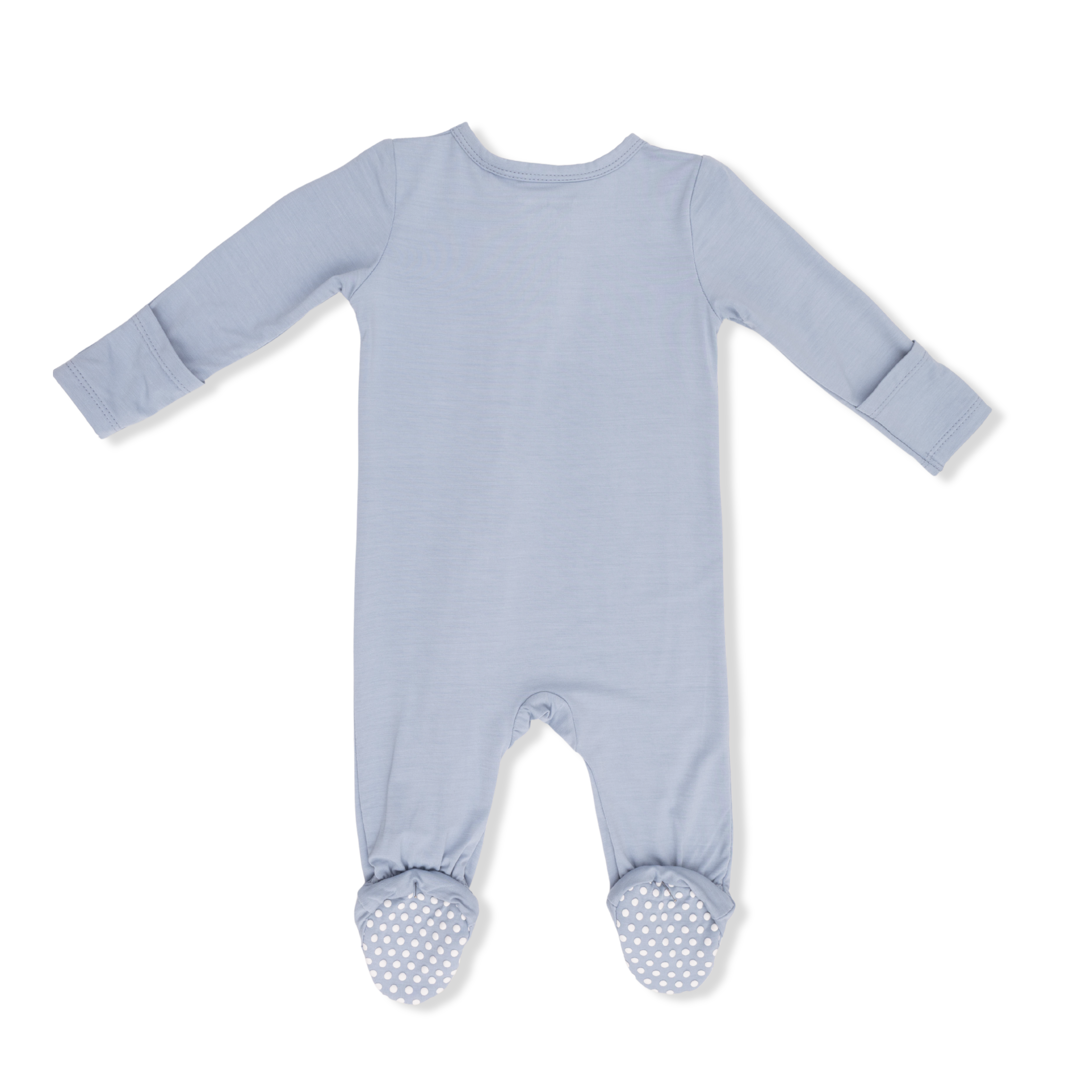 Solid Niagara Mist Viscose From Bamboo - 2 Way Zipper Footie