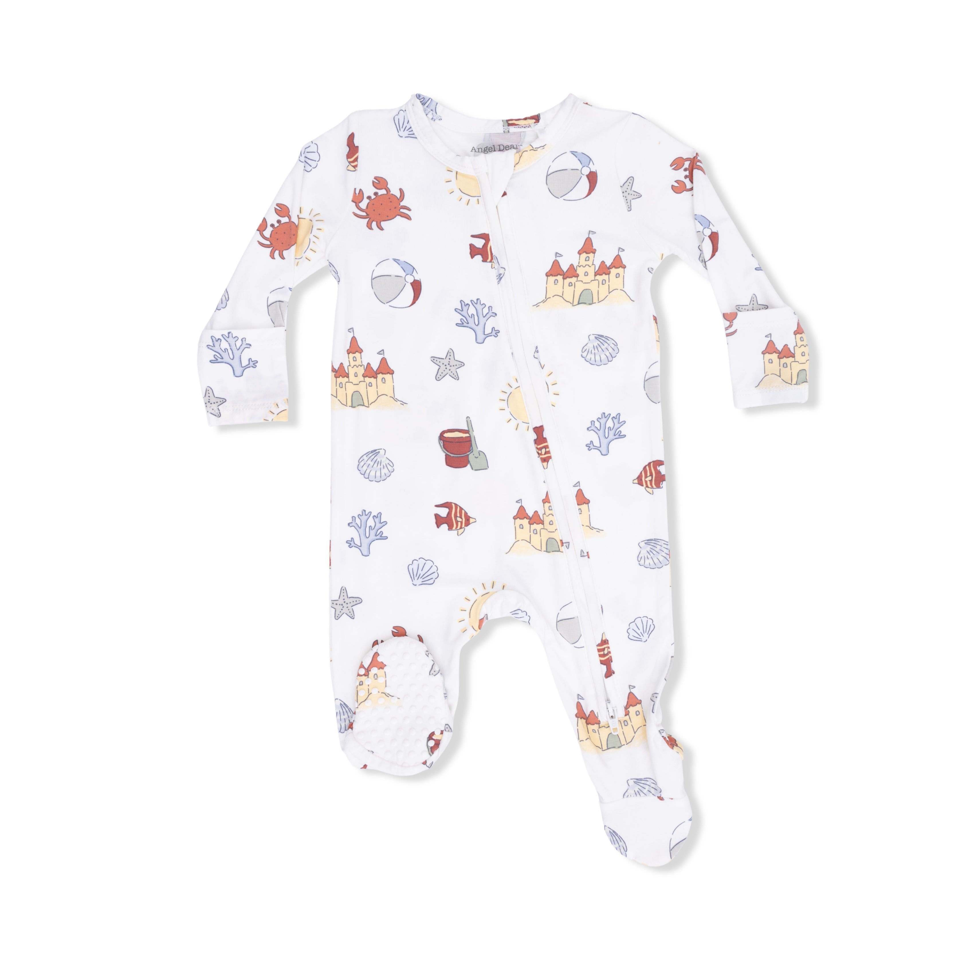 Sunny Sandcastles - 2 Way Zipper Footie