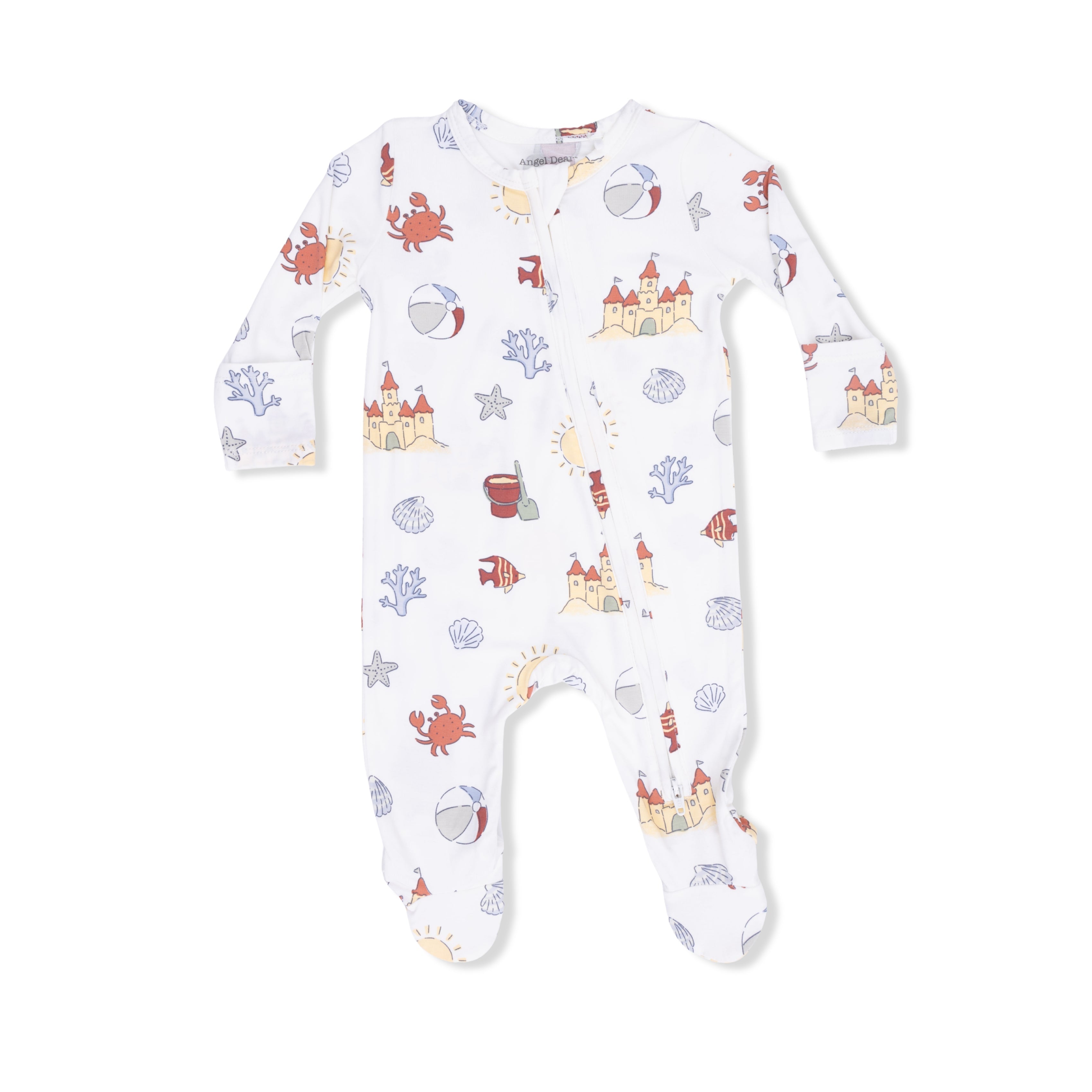 Sunny Sandcastles - 2 Way Zipper Footie