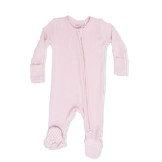 Solid Veiled Pink - 2 Way Zipper Footie